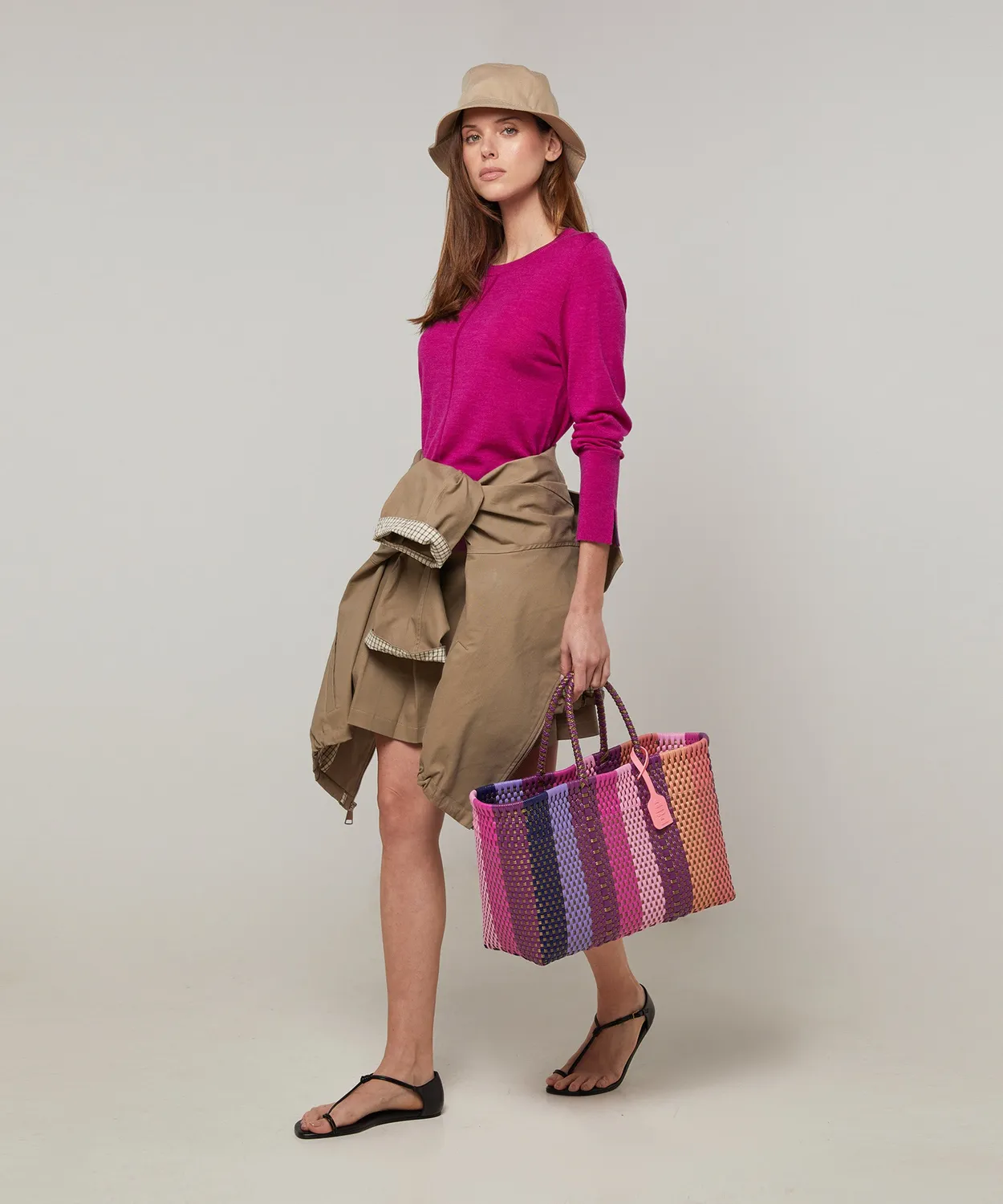 Rodier Maglione girocollo lana merinos fucsia