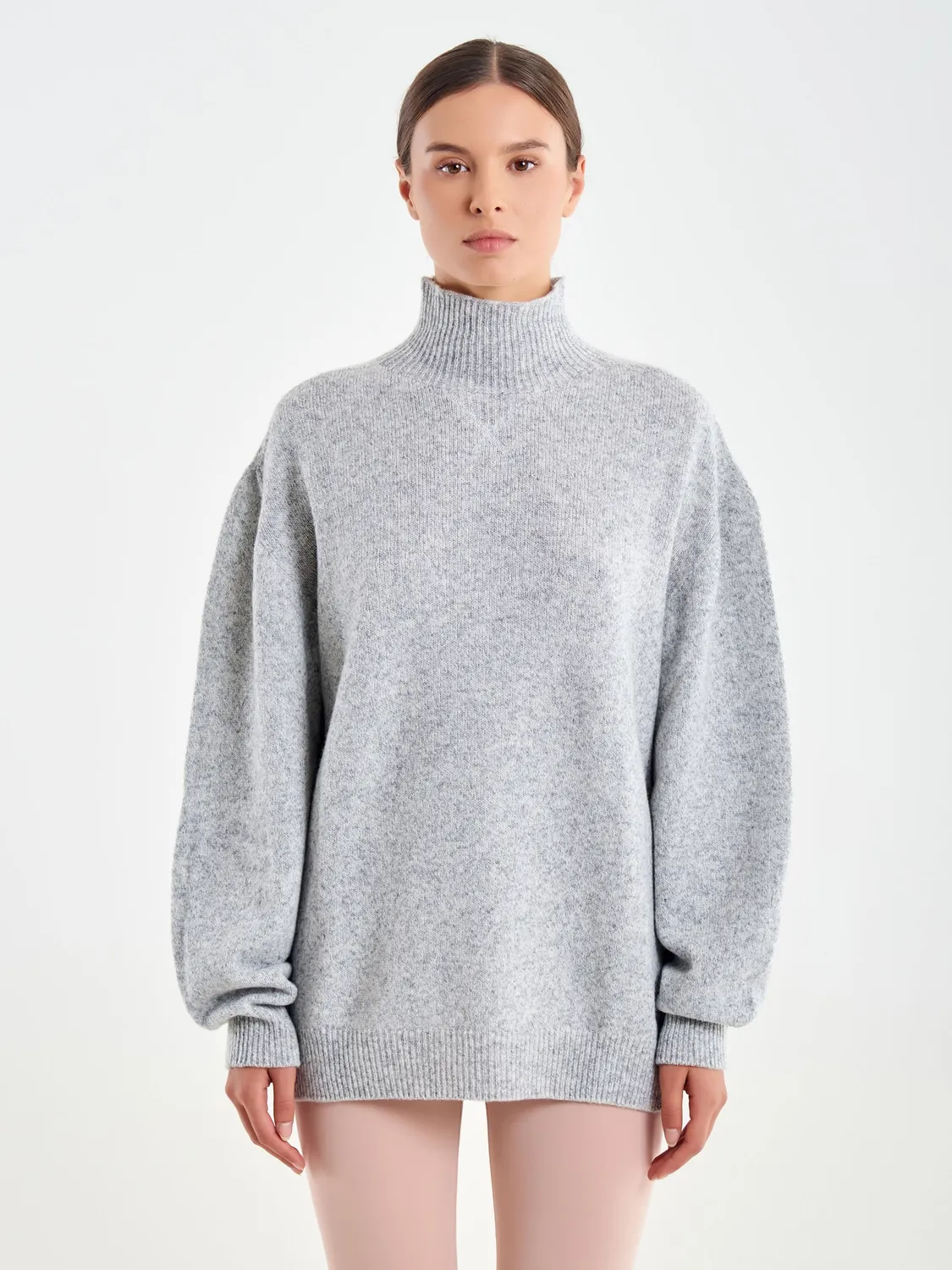 Vicolo Pull Scollo Cratere Lana Grigio Unica