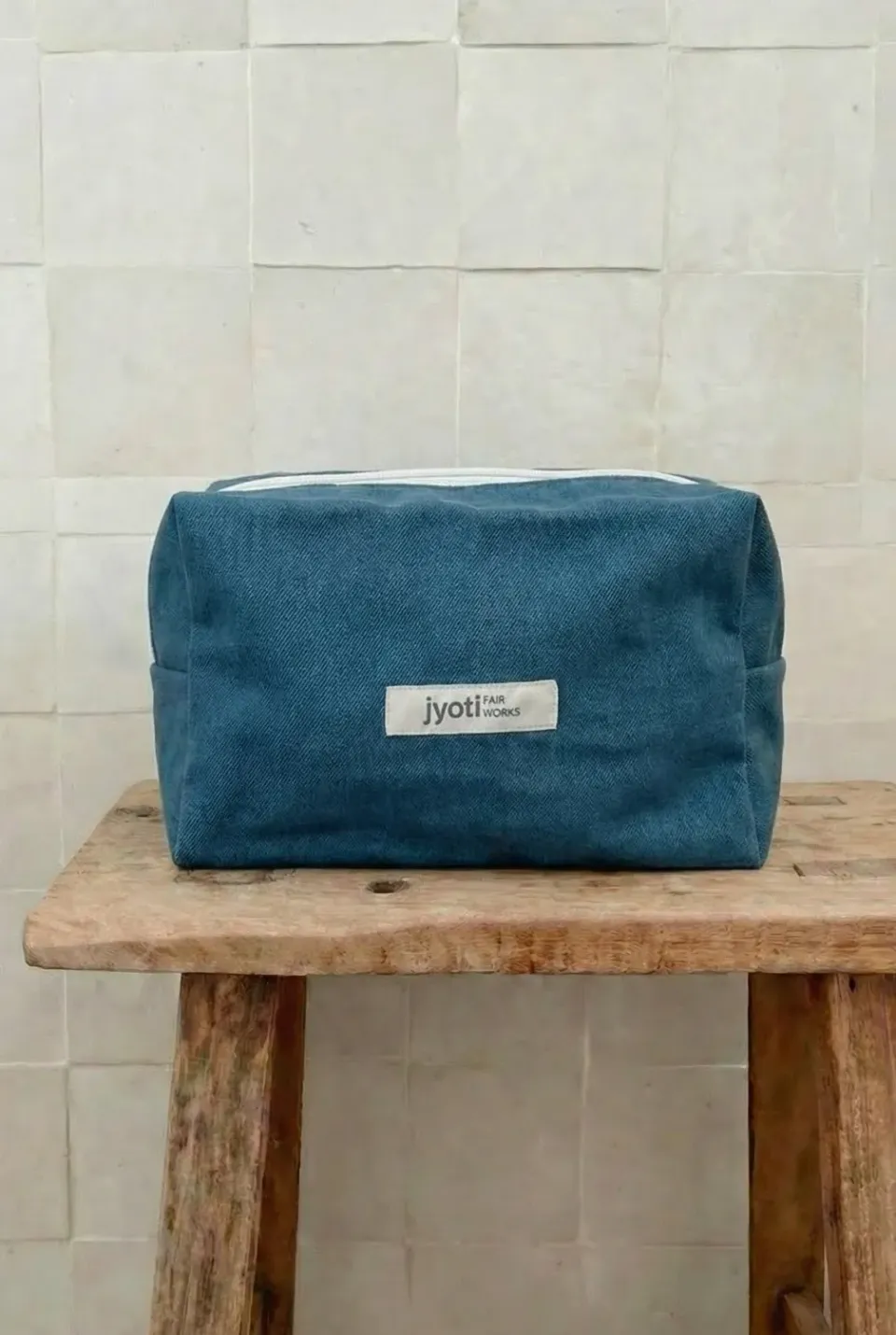 Jyoti Snaan Ocean beauty case cotone blu