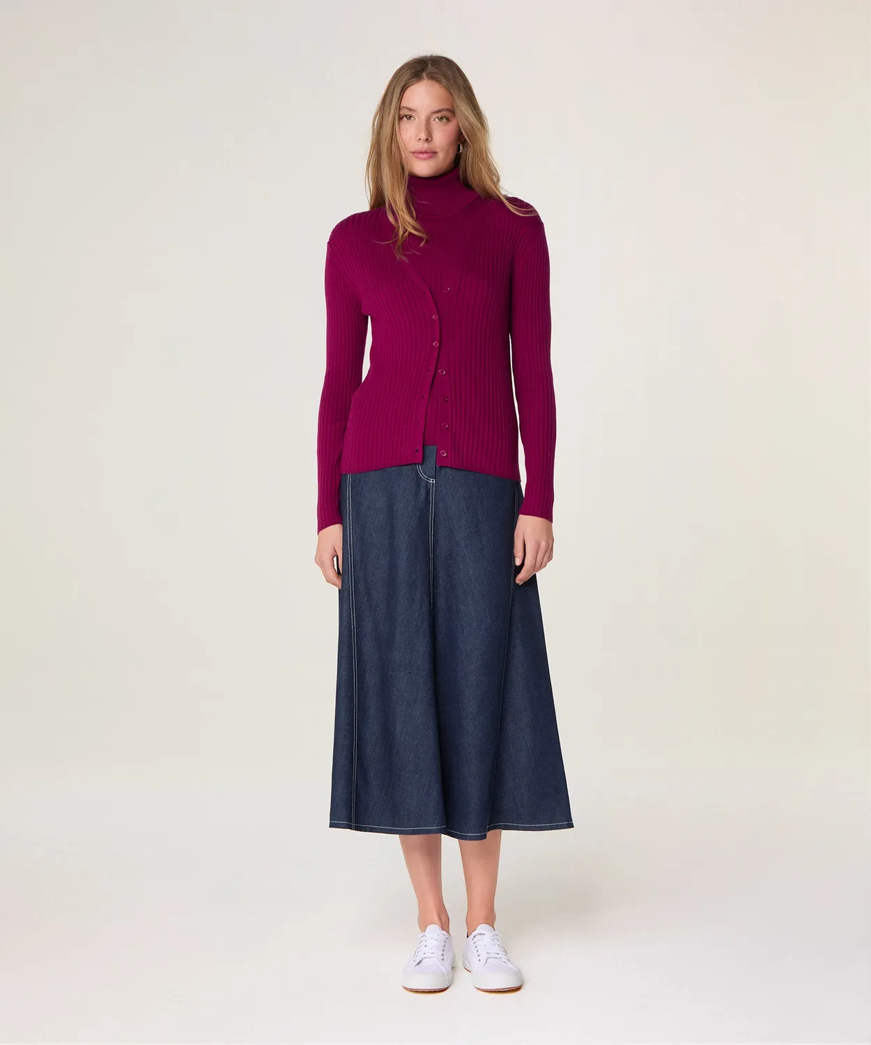 Rodier Twin-Set Dolcevita Seta Lie De Vin Cardigan