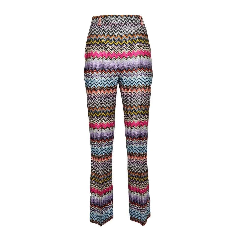 Missoni DS24SI1TBR00YB pantalone capri chevron multicolore
