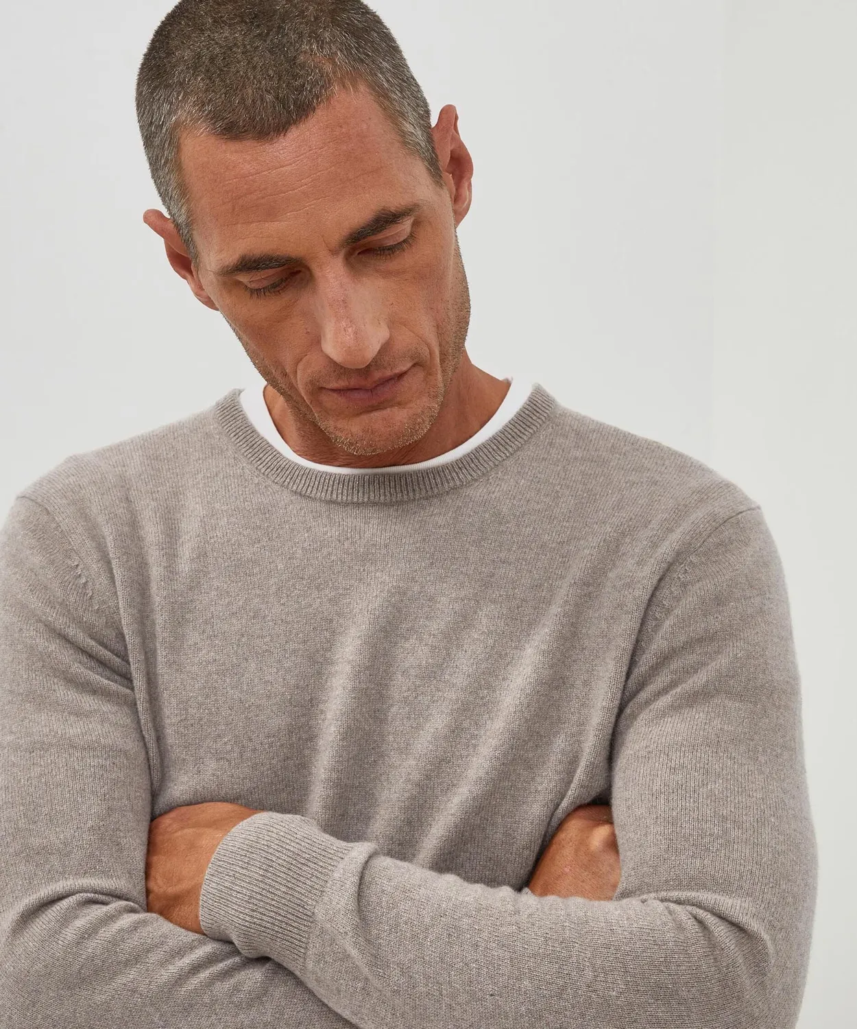 Rodier Maglia Girocollo Cashmere Beige Scuro Uomo Puro