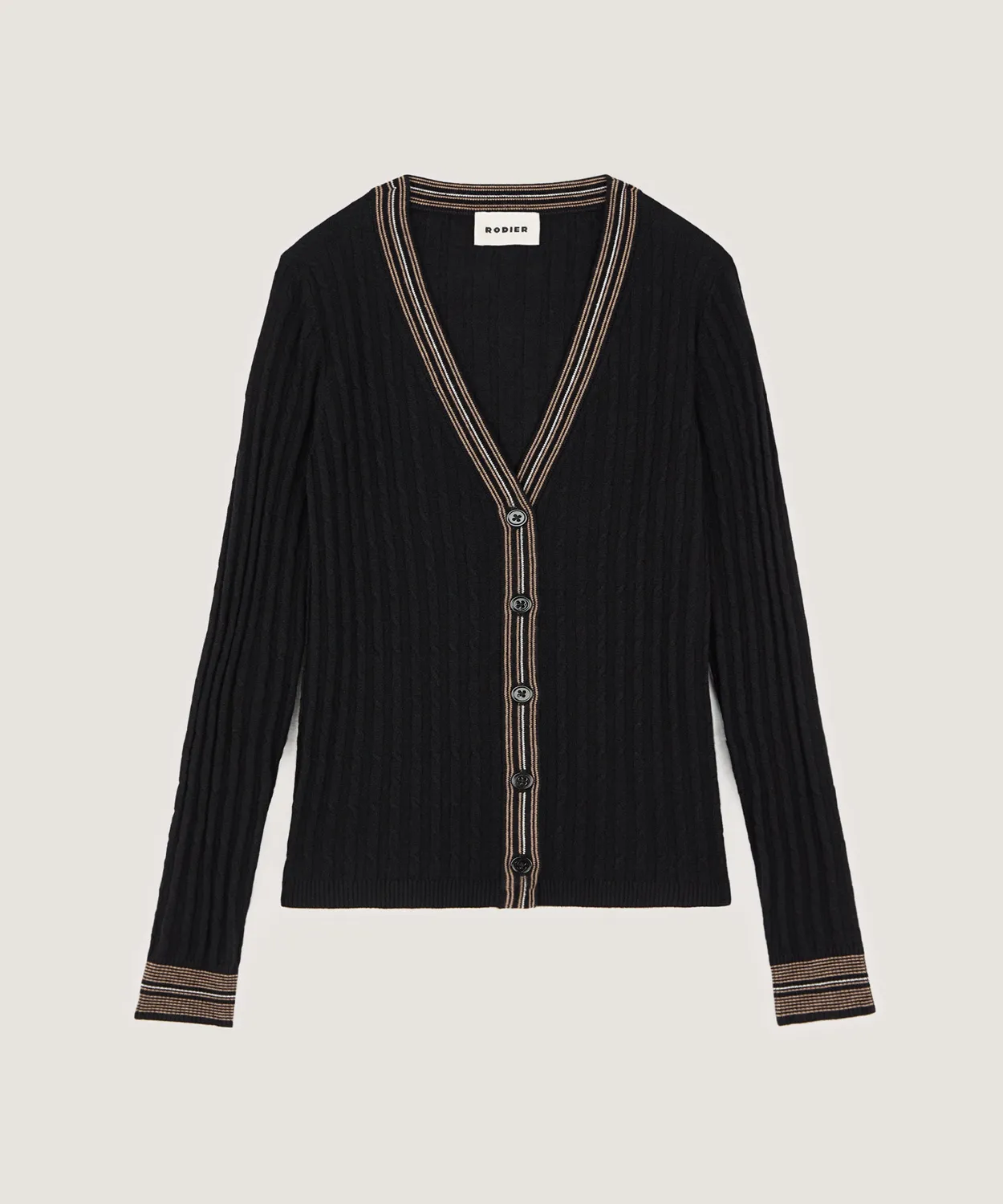Rodier Cardigan a trecce cardigan nero S