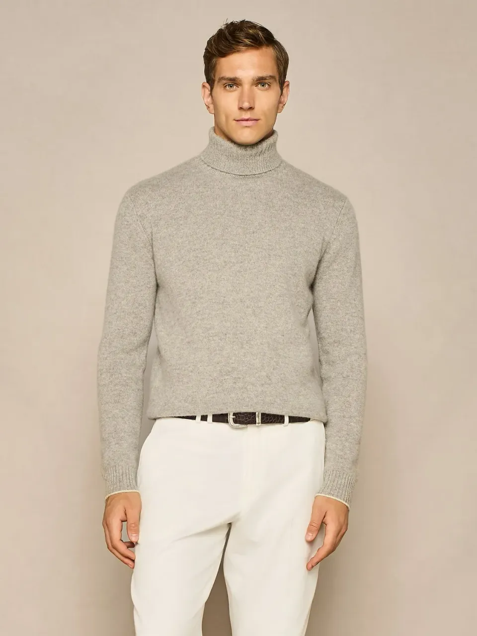 Paul Taylor Dolcevita Puro Cashmere Grigio Chiaro Melange