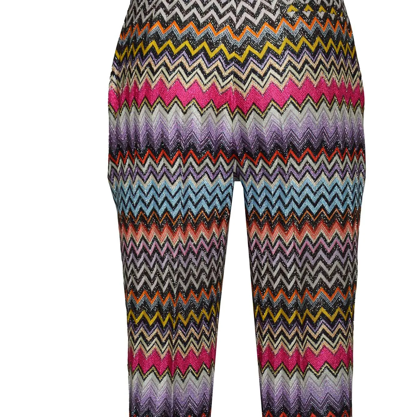 Missoni DS24SI1TBR00YB pantalone capri chevron multicolore