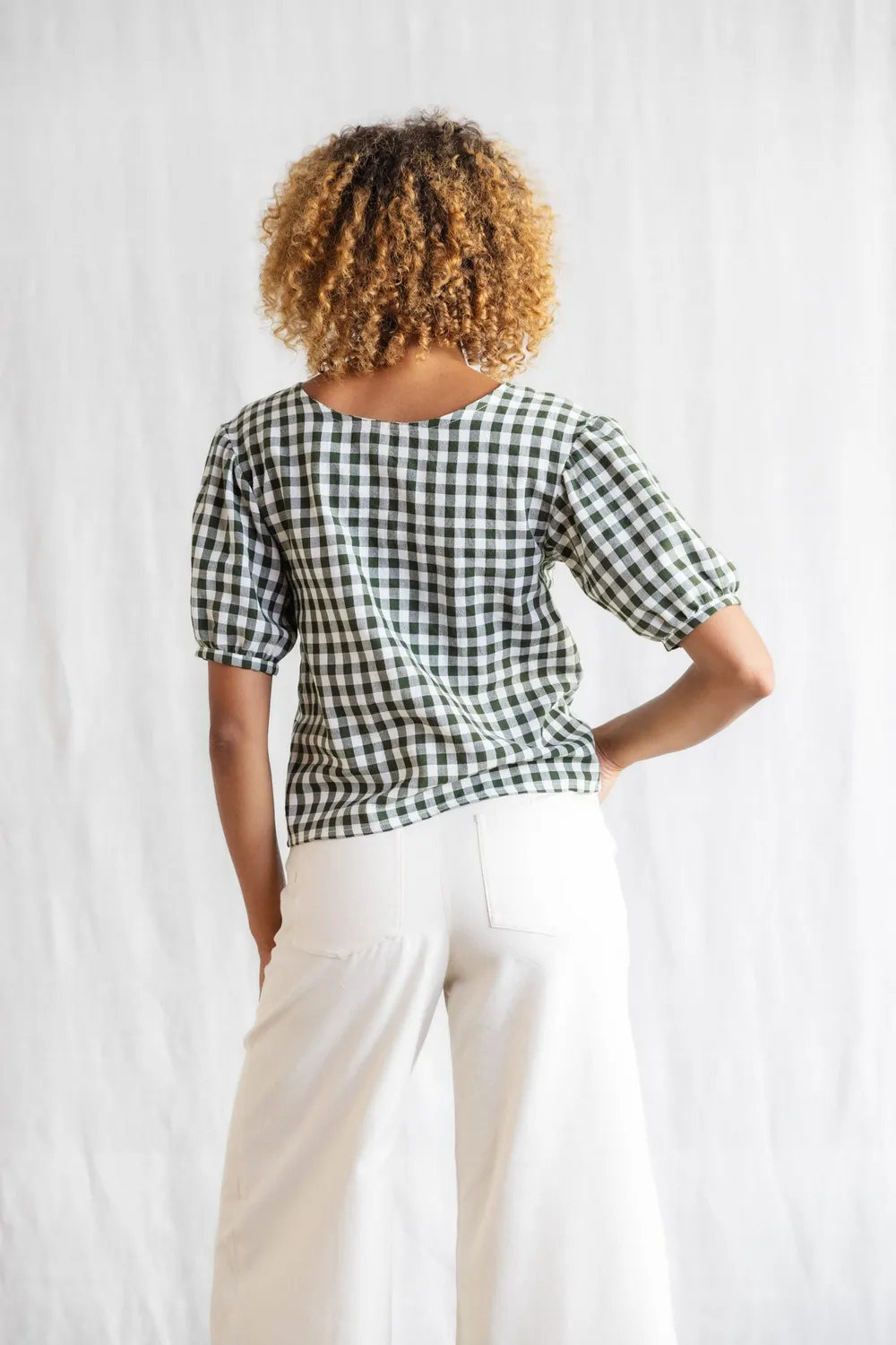 Jyoti Kalira Blusa Cotone Quadri Reversibile