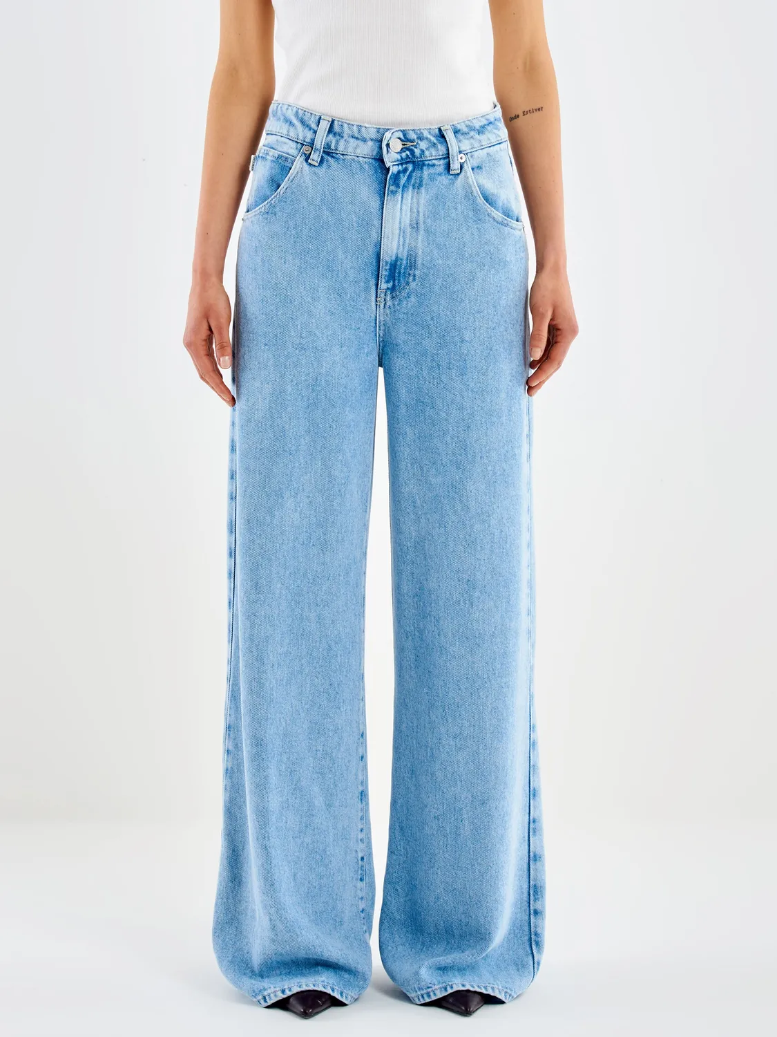 Vicolo Icon Lexie jeans wide leg blu vita alta