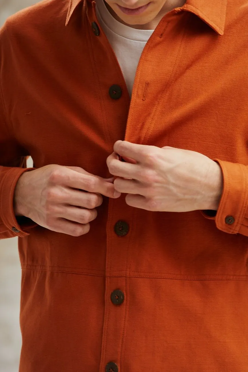 Jyoti Daladal camicia giacca cotone ruggine