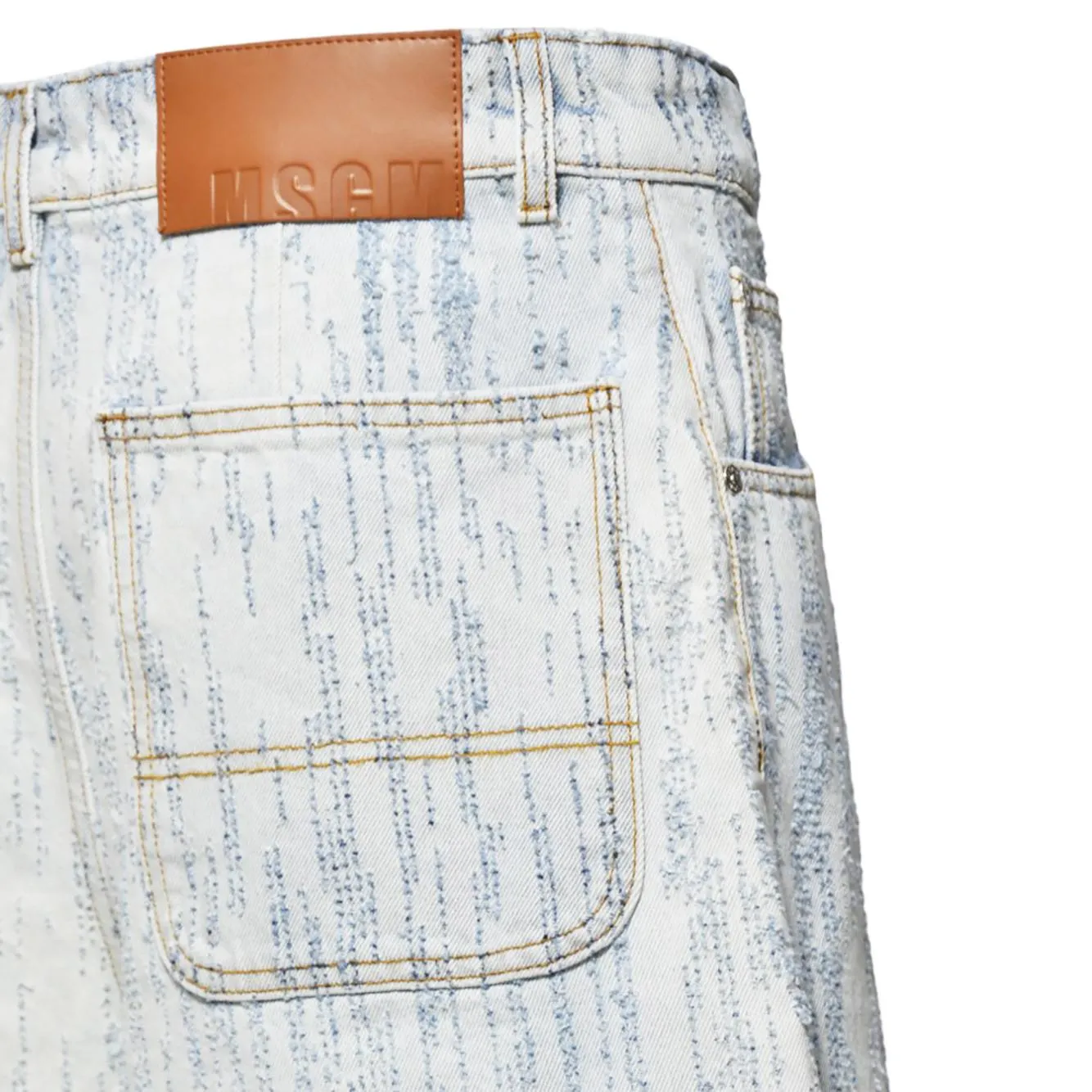 MSGM 3840MB231257085 bermuda denim azzurro