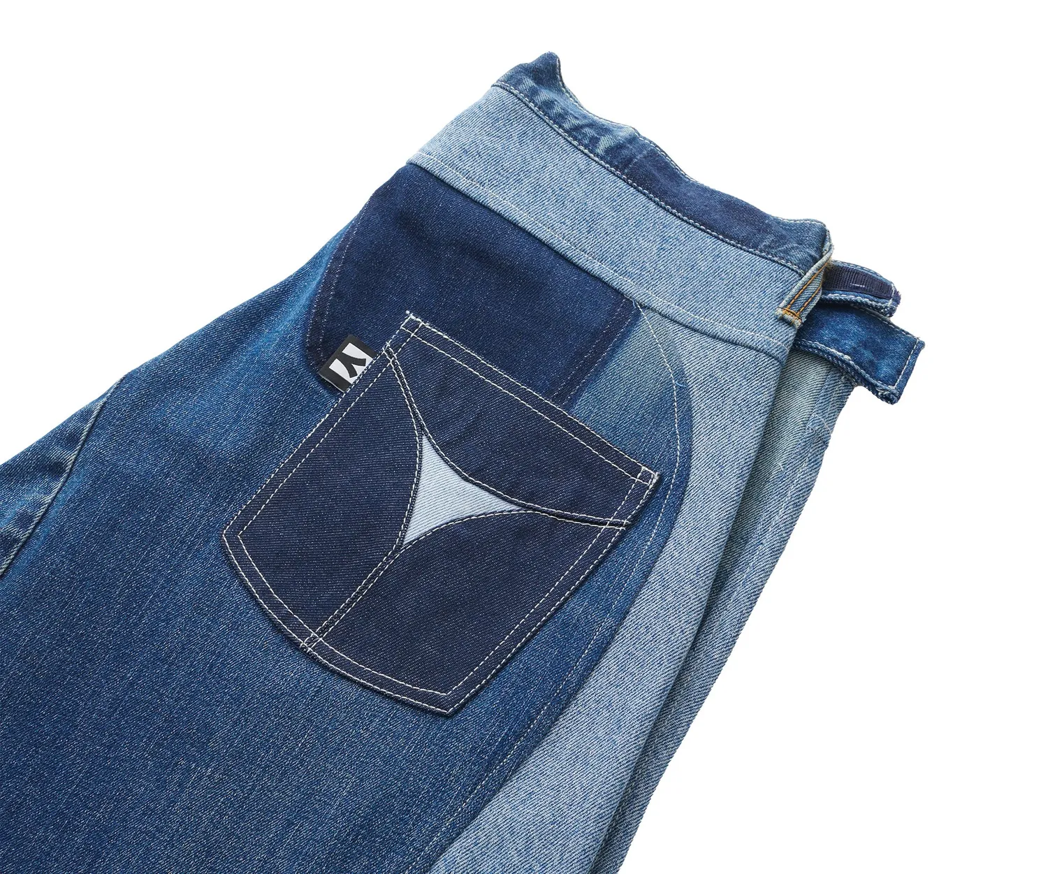 Marcello Pipitone Milano 2 jeans baggy riciclati azzurri