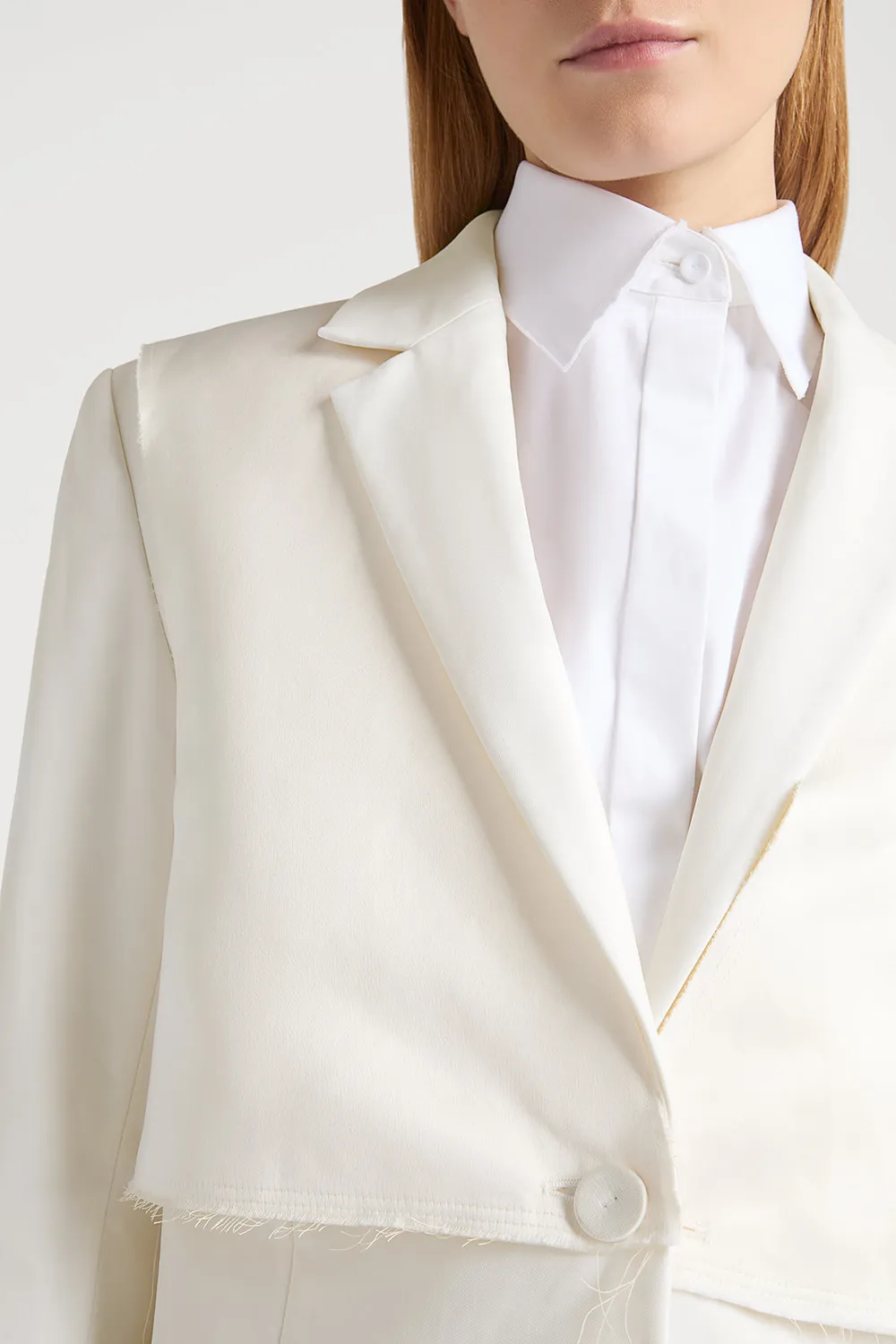 PORTS Chic Dual-Tone PW225BSB03 blazer bianco ottico monopetto