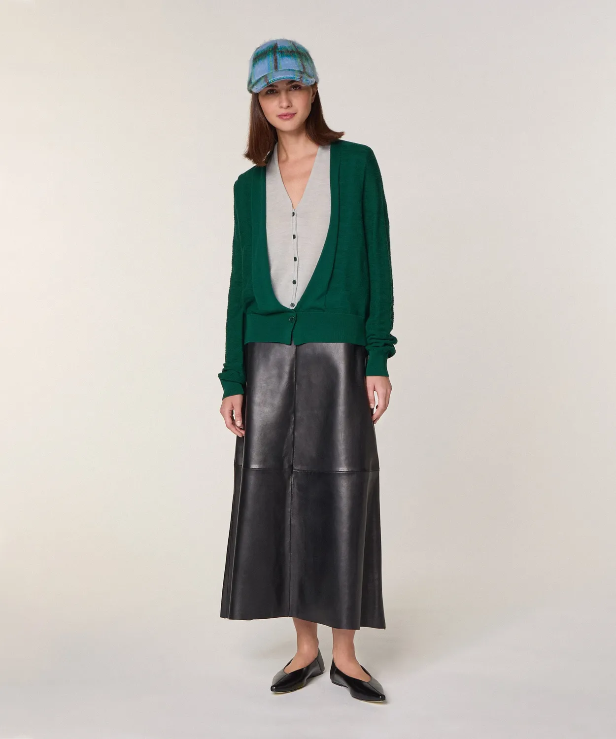 Rodier 2 in 1 gilet lana merino verde inglese