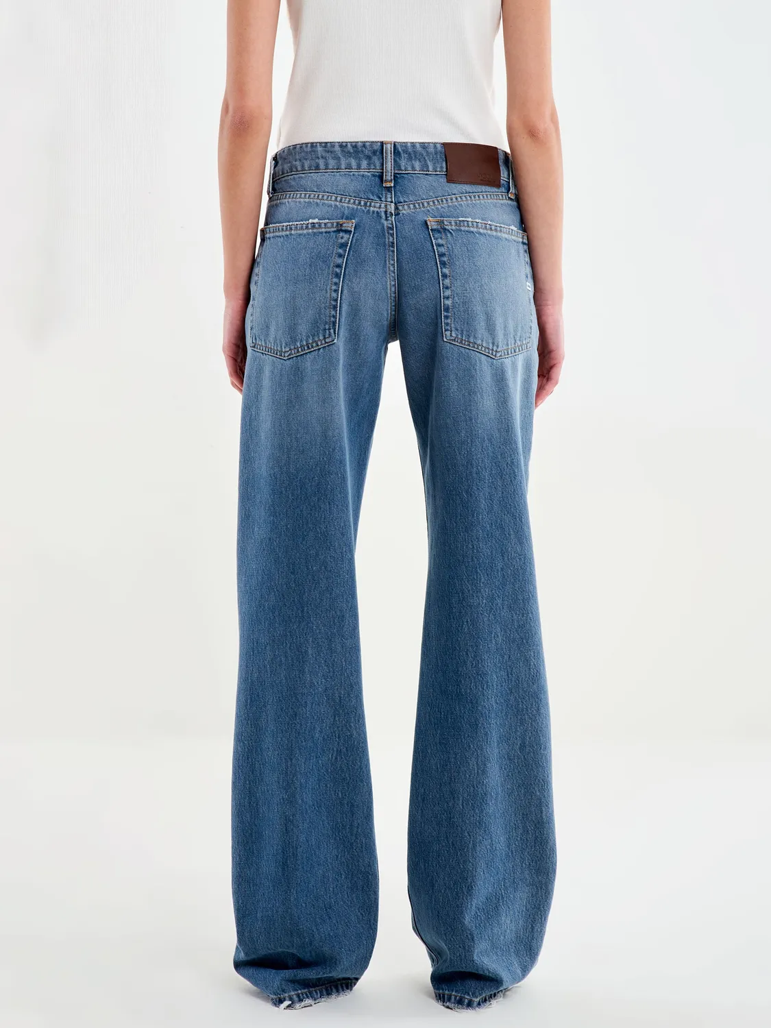 Vicolo Basma Straight jeans blu vita bassa
