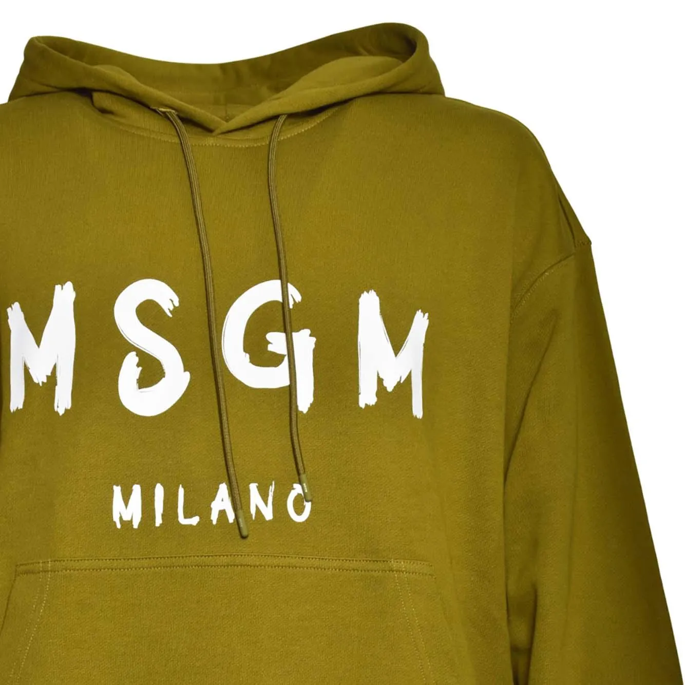 MSGM 3940MM515257799 felpa verde militare cotone
