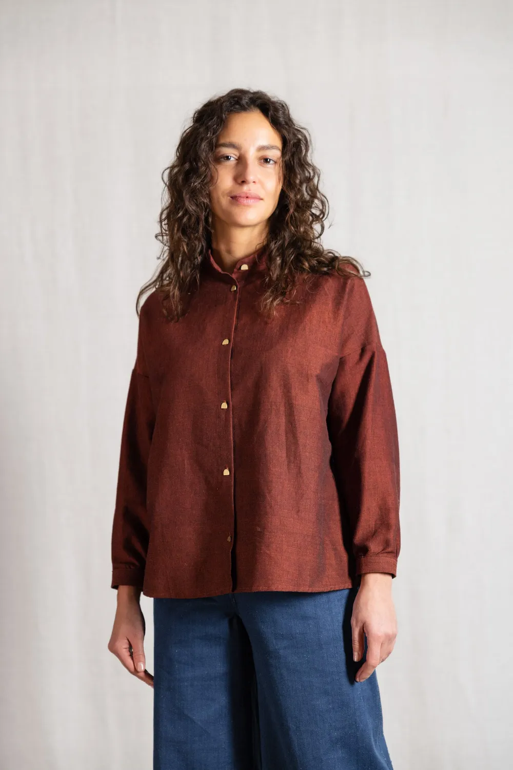 Jyoti Fair Works Hawali camicia cotone uva passa