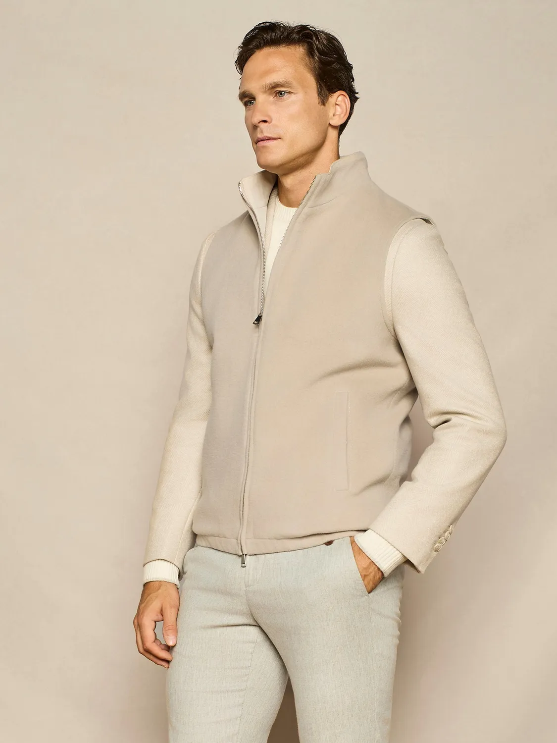 Paul Taylor smanicato reversibile velour burro