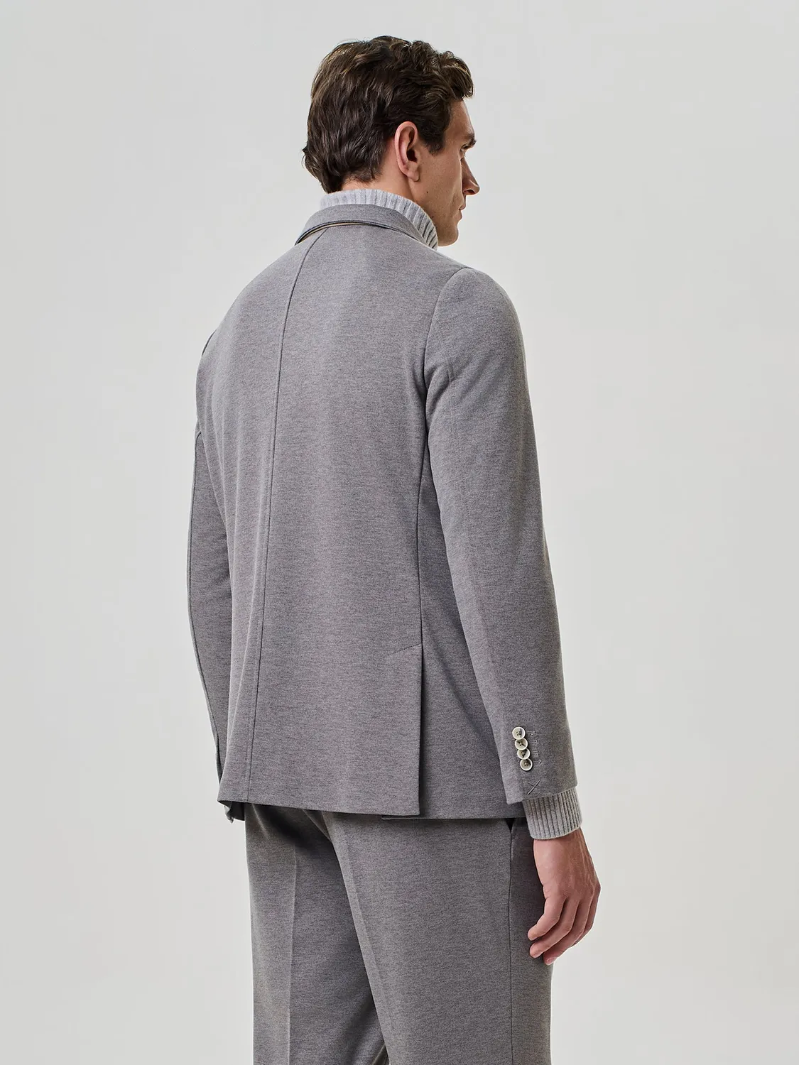 Paul Taylor Overjacket jersey piquet giacca taupe