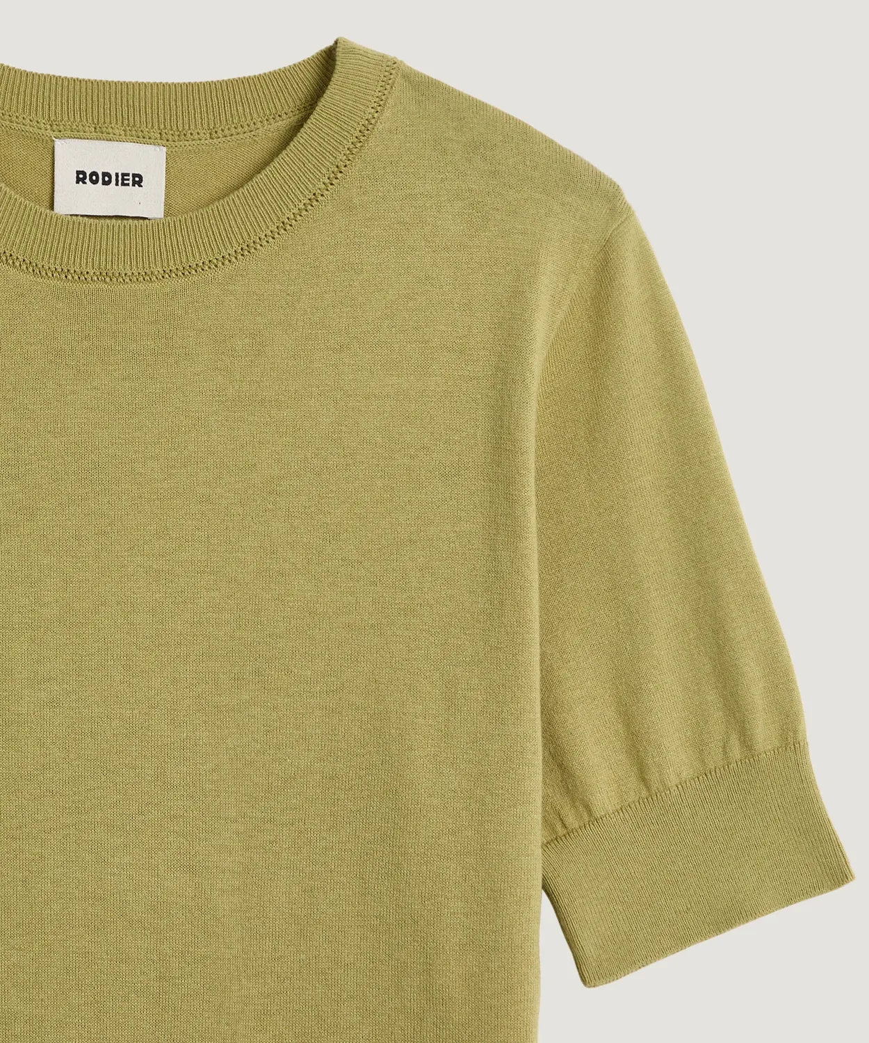 Rodier Twin-Set Cotone Verde Pistacchio Maglia Fine