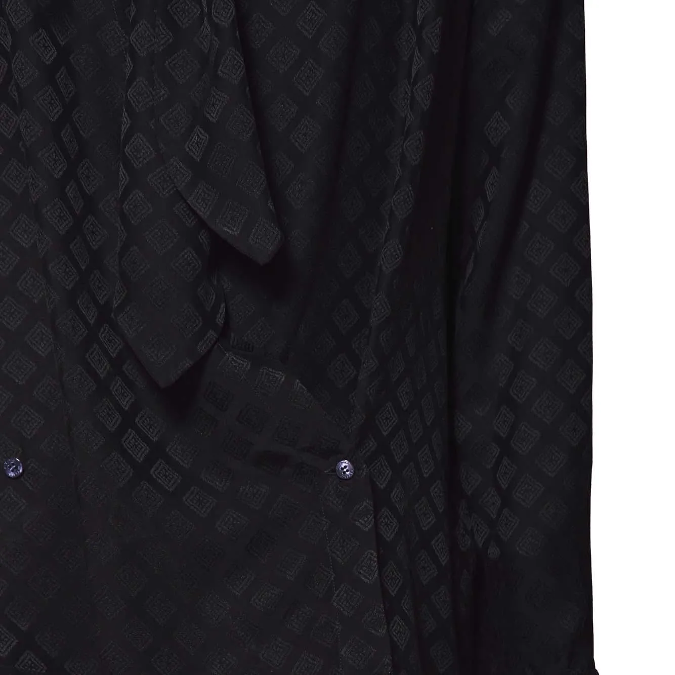 Etro WRIA003699TJ142 camicia seta nera foulard jacquard