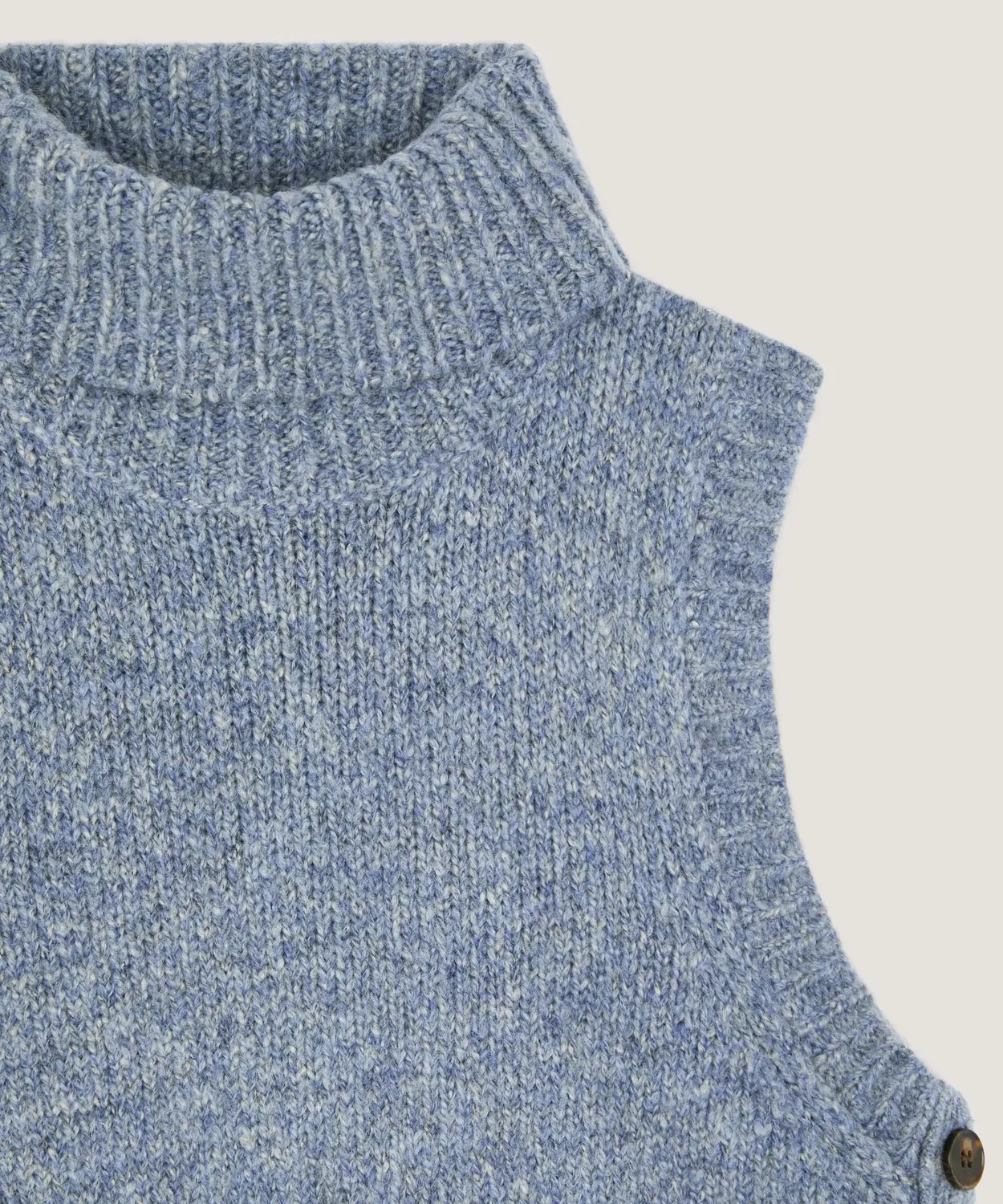 Rodier maglione senza maniche maglia grossa blu