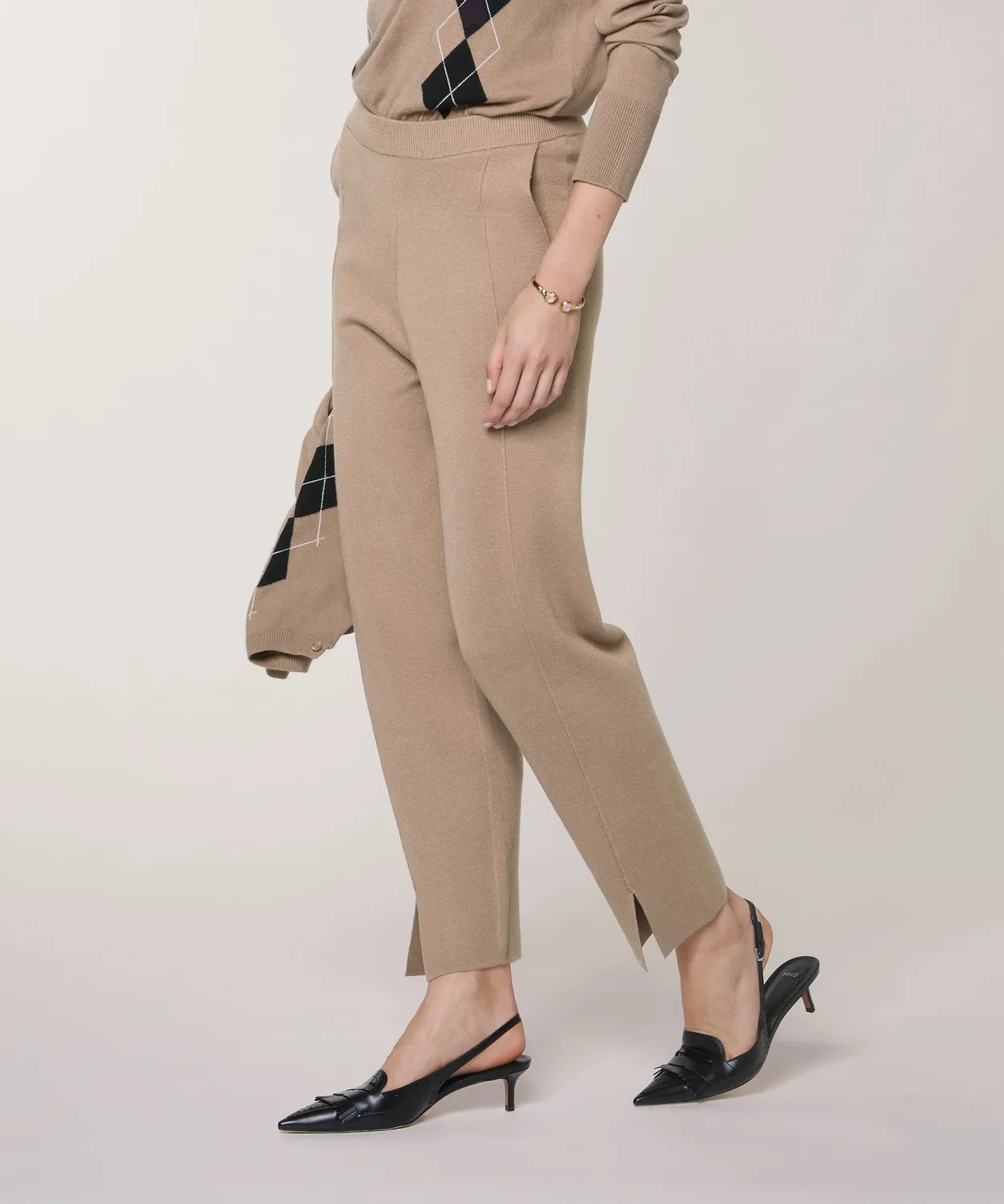 Rodier Pantaloni maglia Milano mocha sigaretta