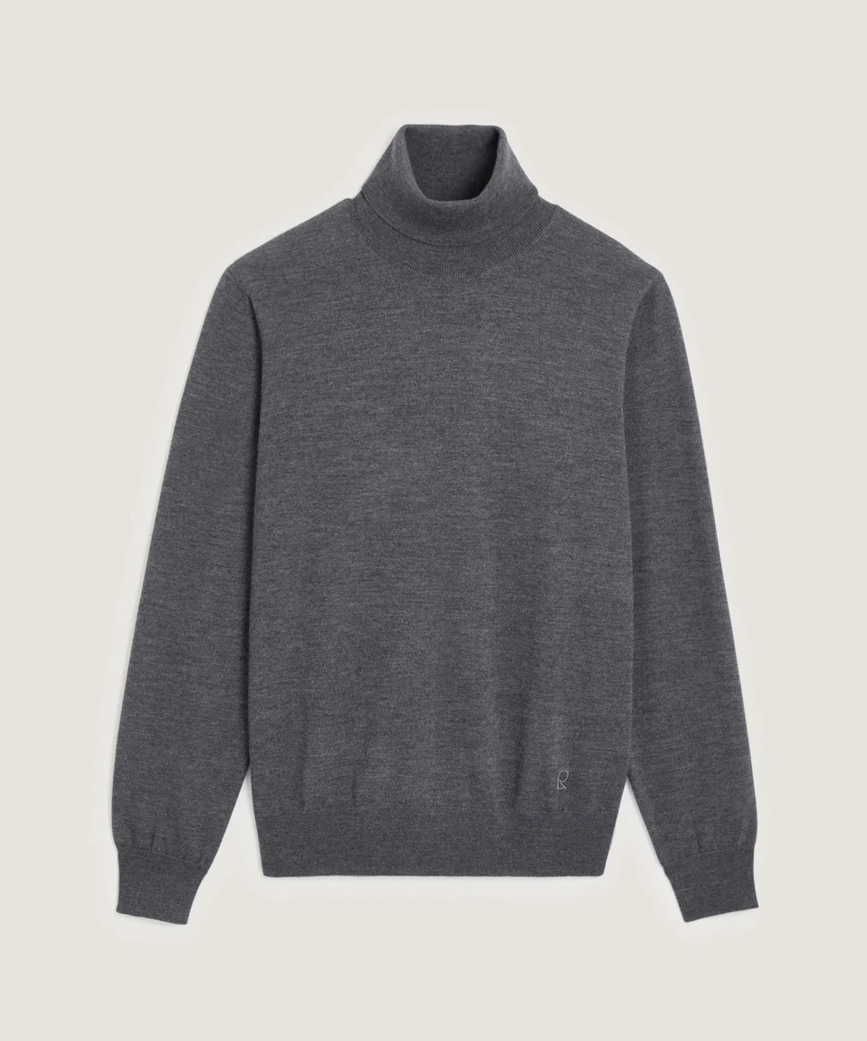 Rodier maglione dolcevita lana merino grigio scuro Ante L