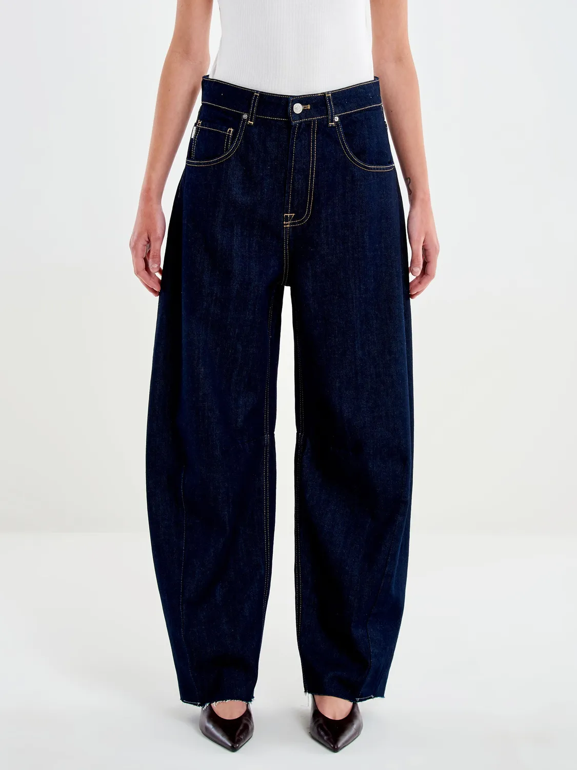 Vicolo Jeans Delia Barrel denim rinse blu taglie XS-L
