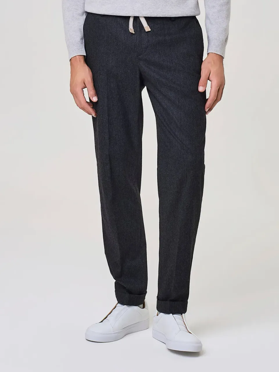Paul Taylor Pantalone flanella 5 tasche grigio scuro