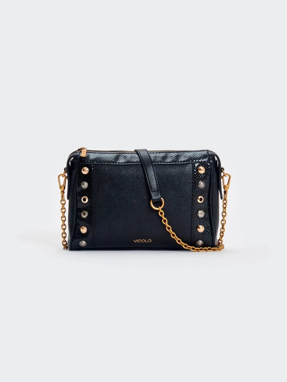 Vicolo Rebel clutch tracolla nera