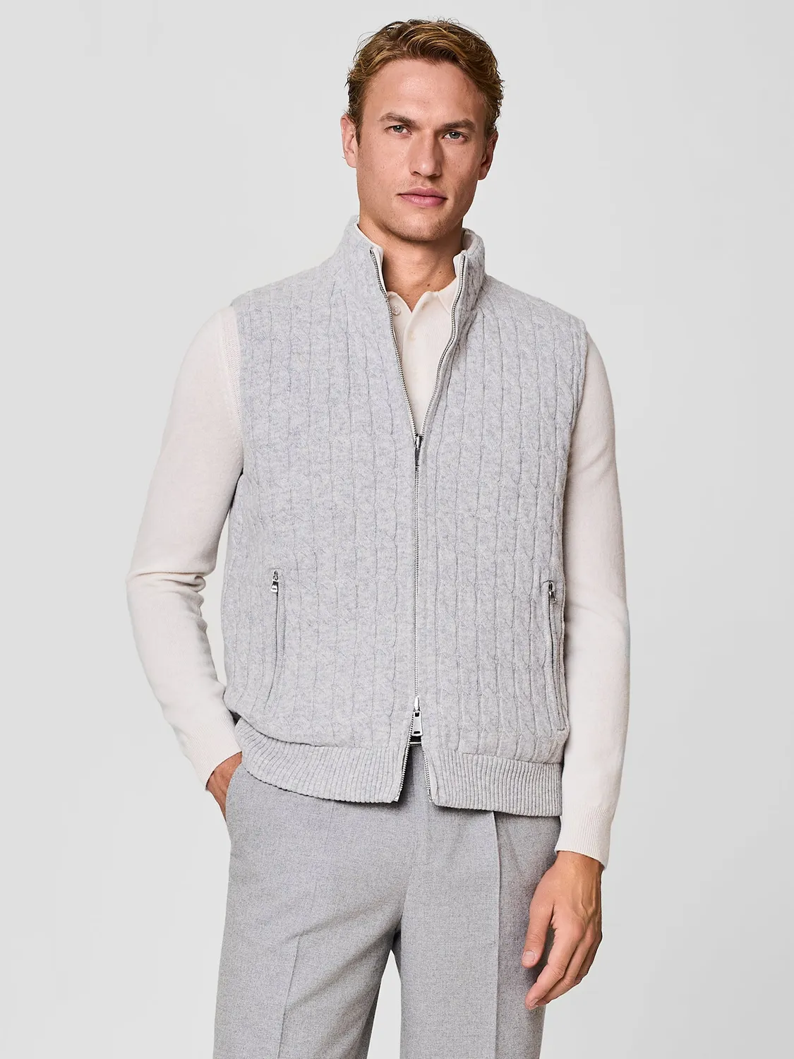 Paul Taylor Smanicato Gilet Imbottito Eco-Suede Burro
