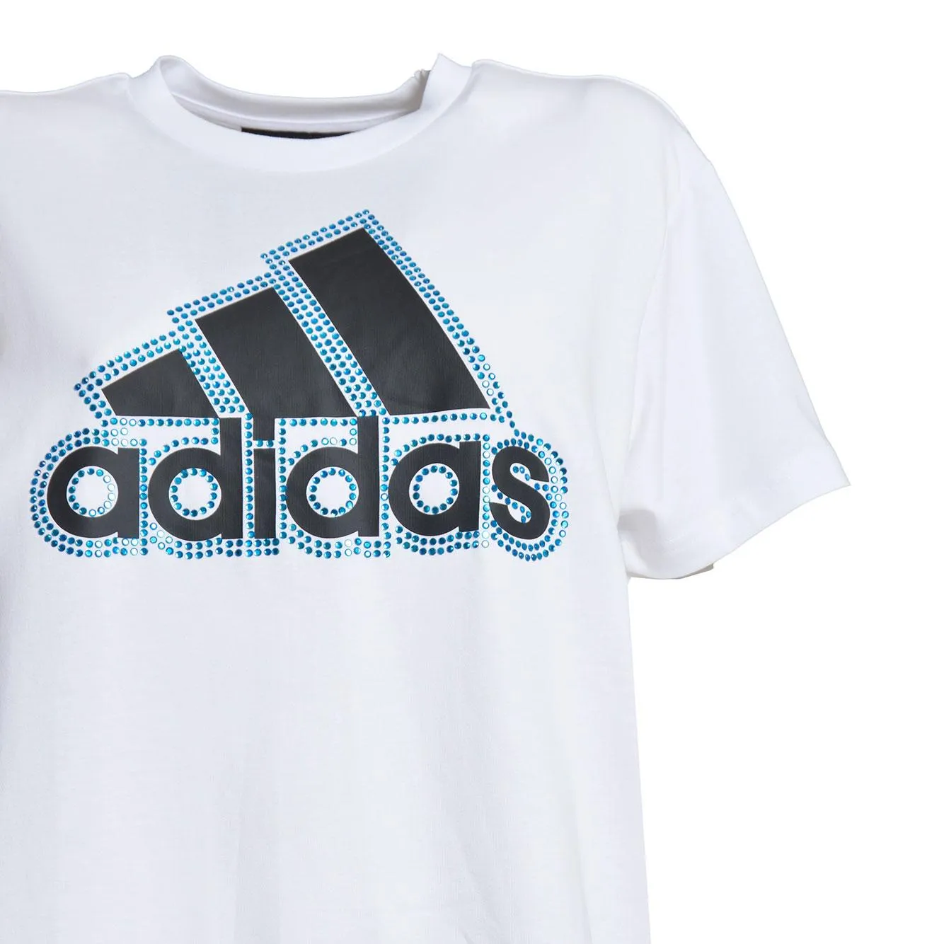 Caban Romantic x Adidas CBTSHIRT1 t-shirt donna bianco azzurro cotone