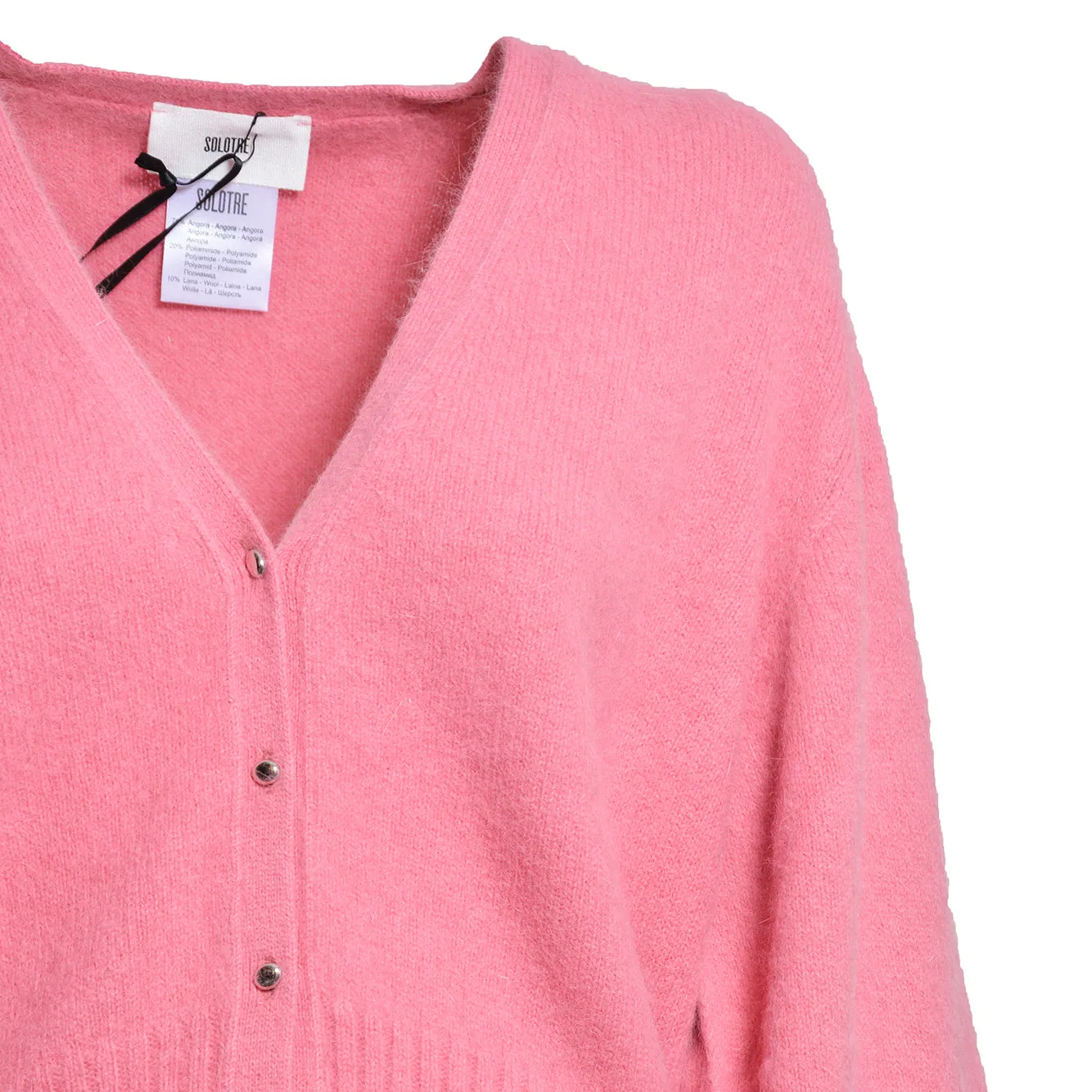 Solotre M3AC0026ACU44S maglia scollo V fucsia