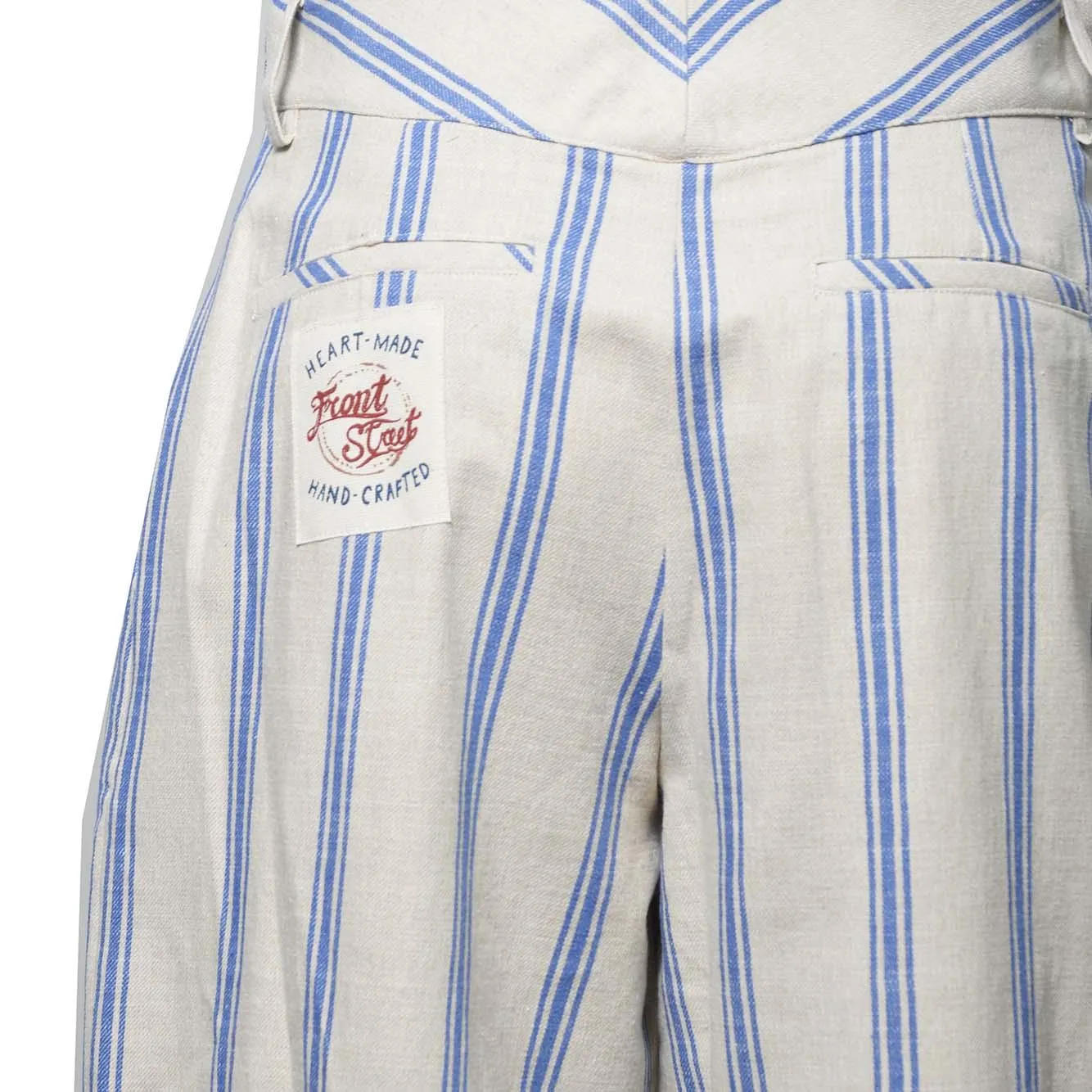 Front Street 8 37020 pantalone beige corda azzurro