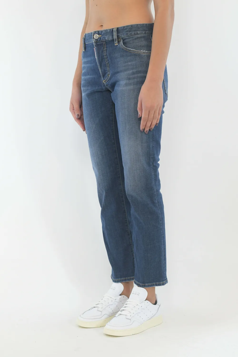 Dsquared2 S75LB0192S30664 jeans boyfriend blu denim taglia 40