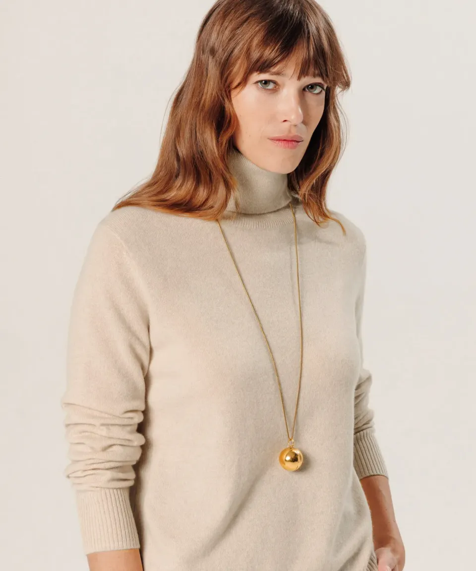 Rodier dolcevita cashmere beige donna 2 fili