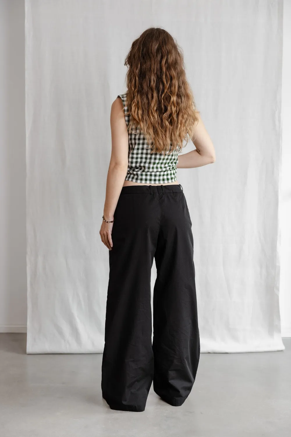 Jyoti Meghana Black pantaloni cotone neri 34