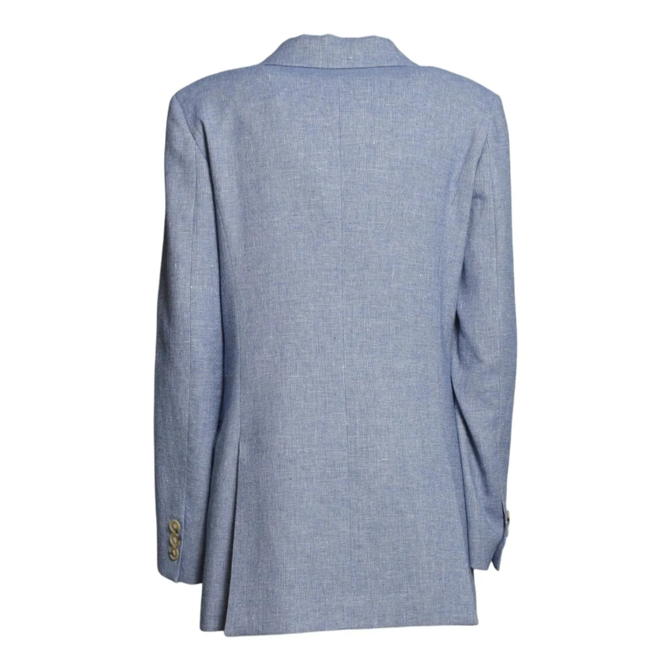 Solotre M1AB0193 blazer donna blu misto lino
