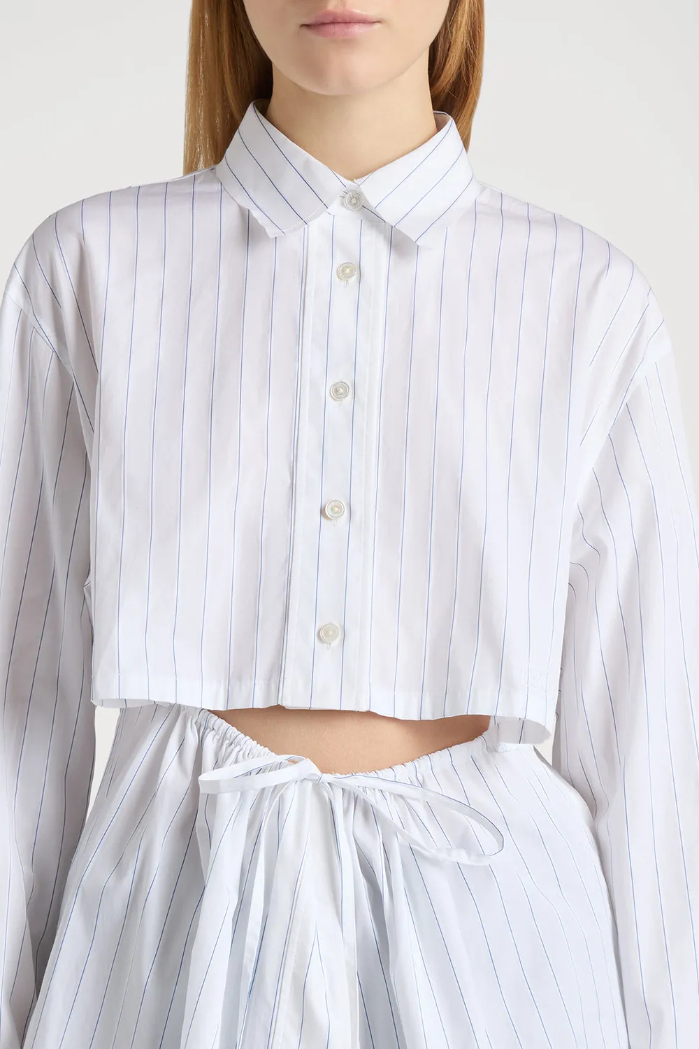 PORTS 1961 camicia decostruita bianco blu