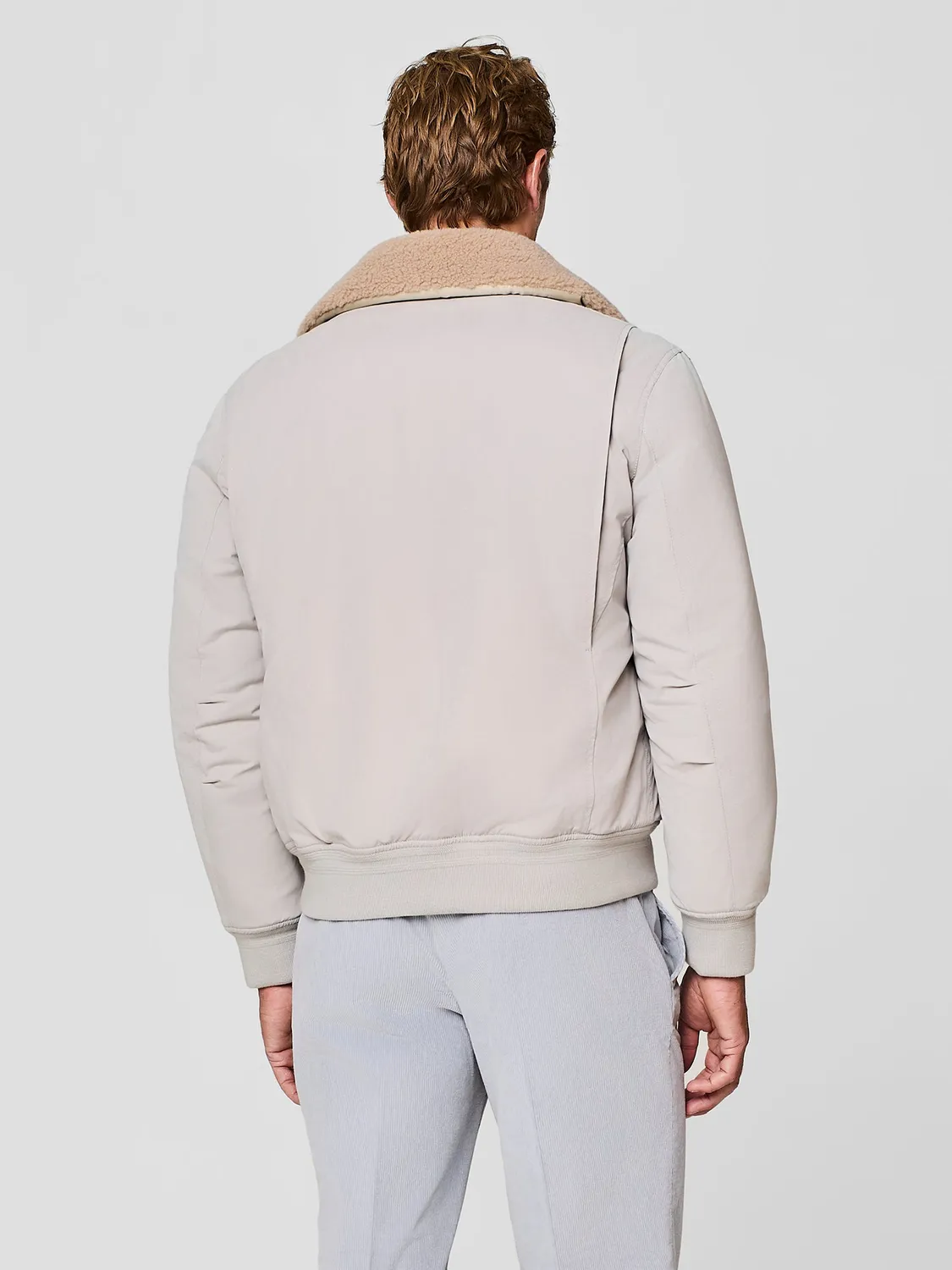 Paul Taylor Aviatore Bomber Imbottito Burro Shearling