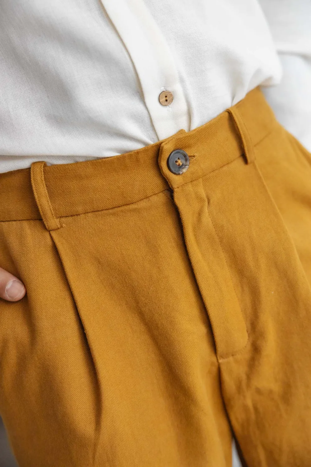 Jyoti Neem shorts uomo cotone curry
