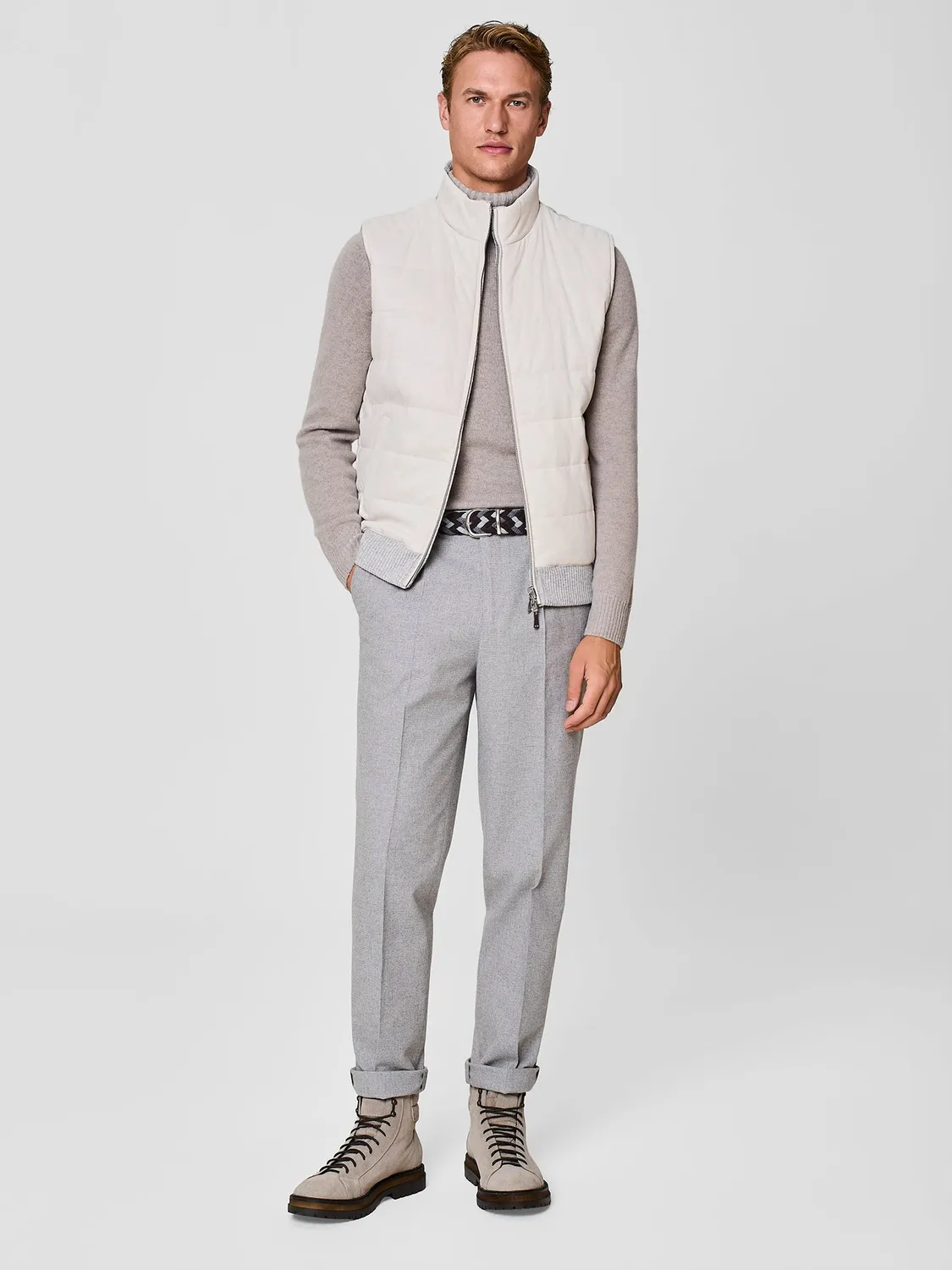 Paul Taylor Vanisé dolcevita cashmere lana taupe finezza 12