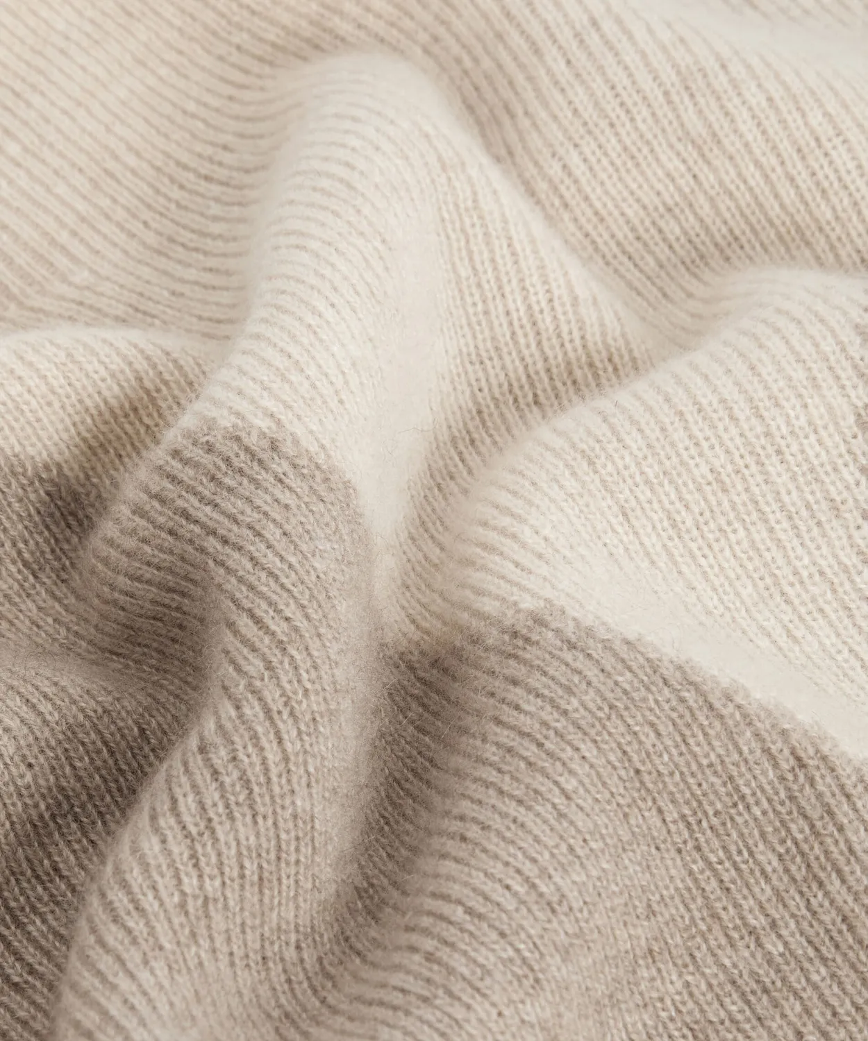 Rodier maglione cashmere trompe l'oeil marrone tortora