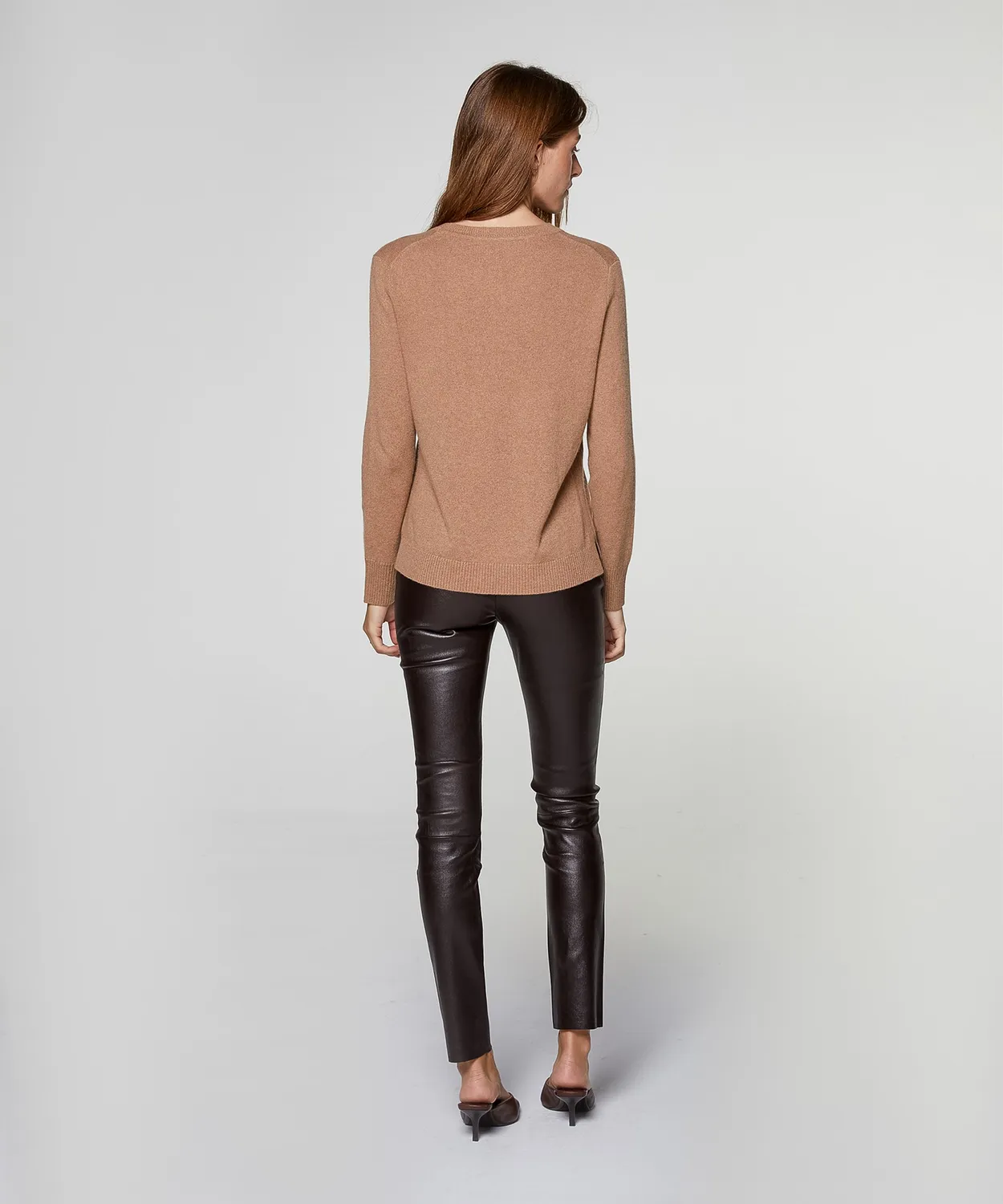 Rodier Maglione girocollo cashmere cammello