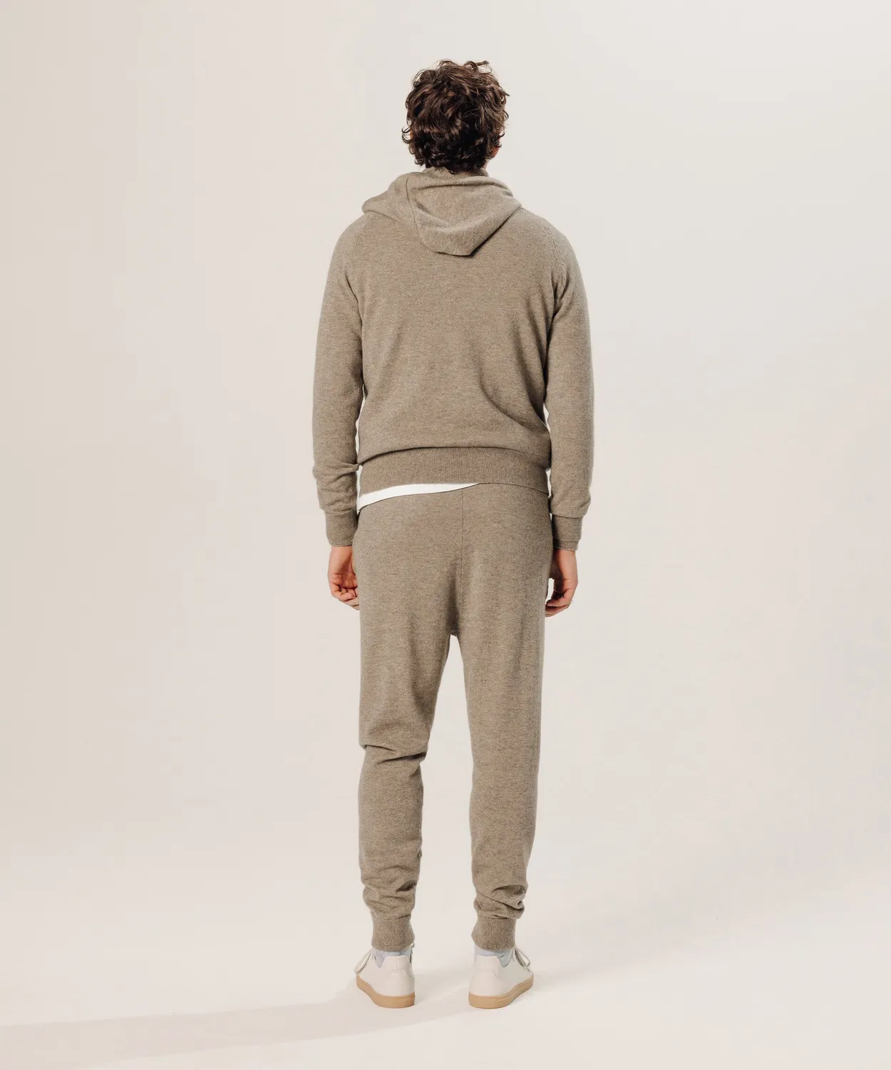 Rodier felpa cappuccio cashmere uomo beige