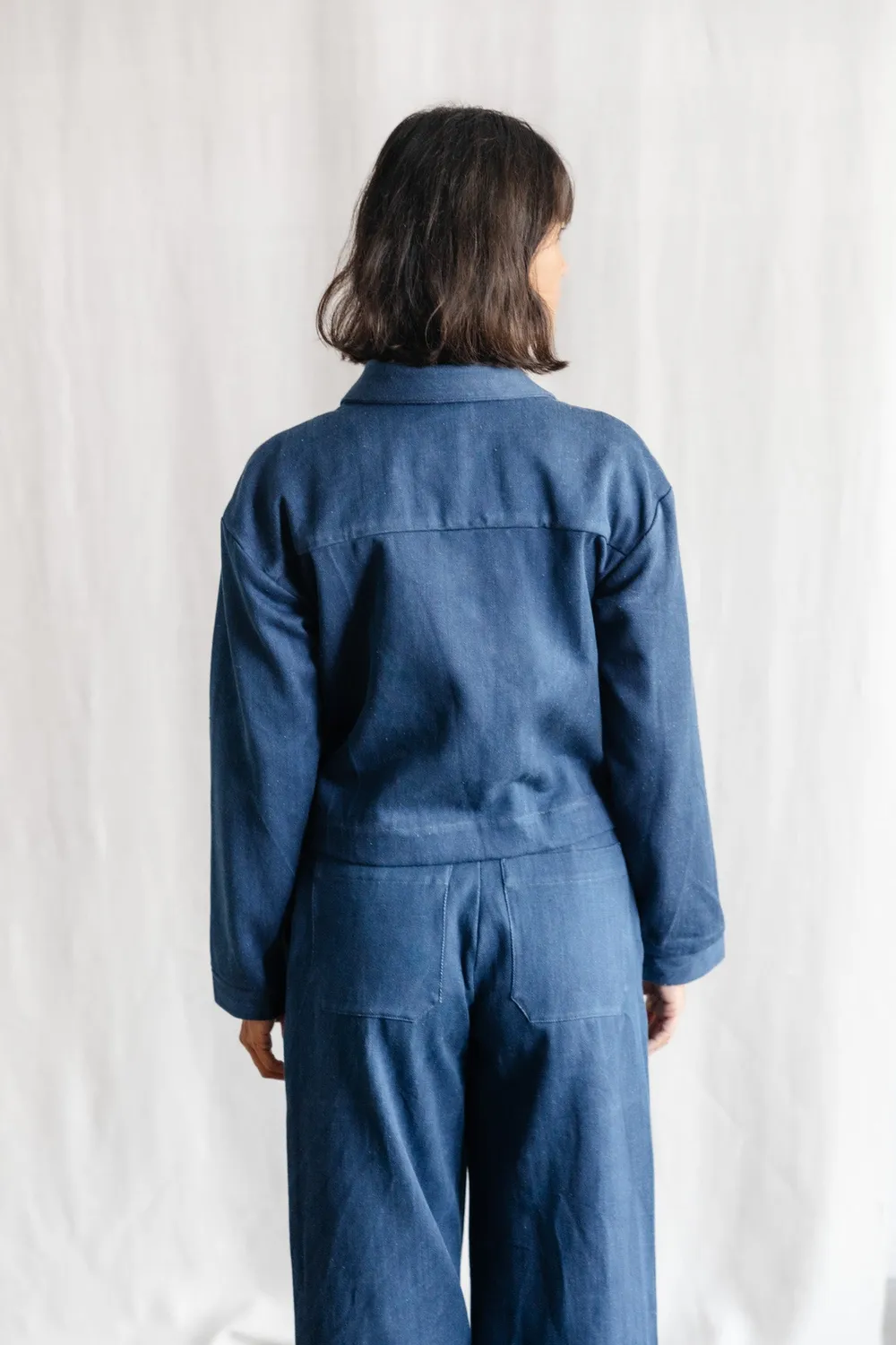 Jyoti Fair Works Mayur Denim giacca corta denim cotone