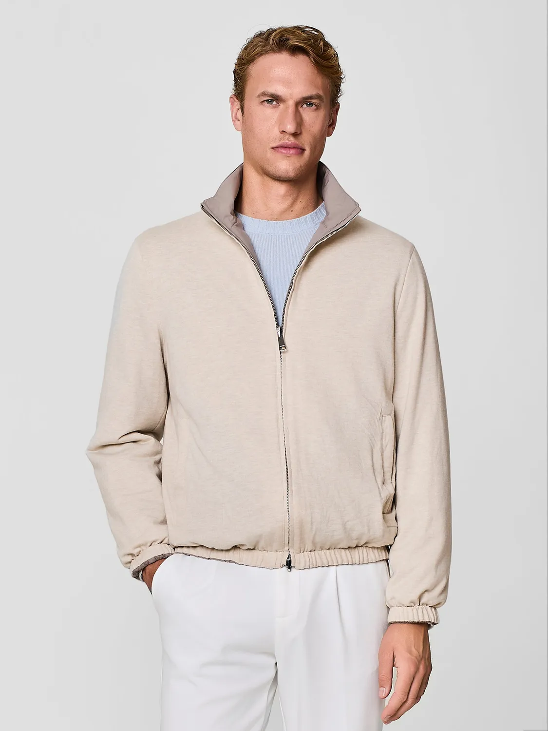 Paul Taylor giubbino reversibile nylon taupe leggero