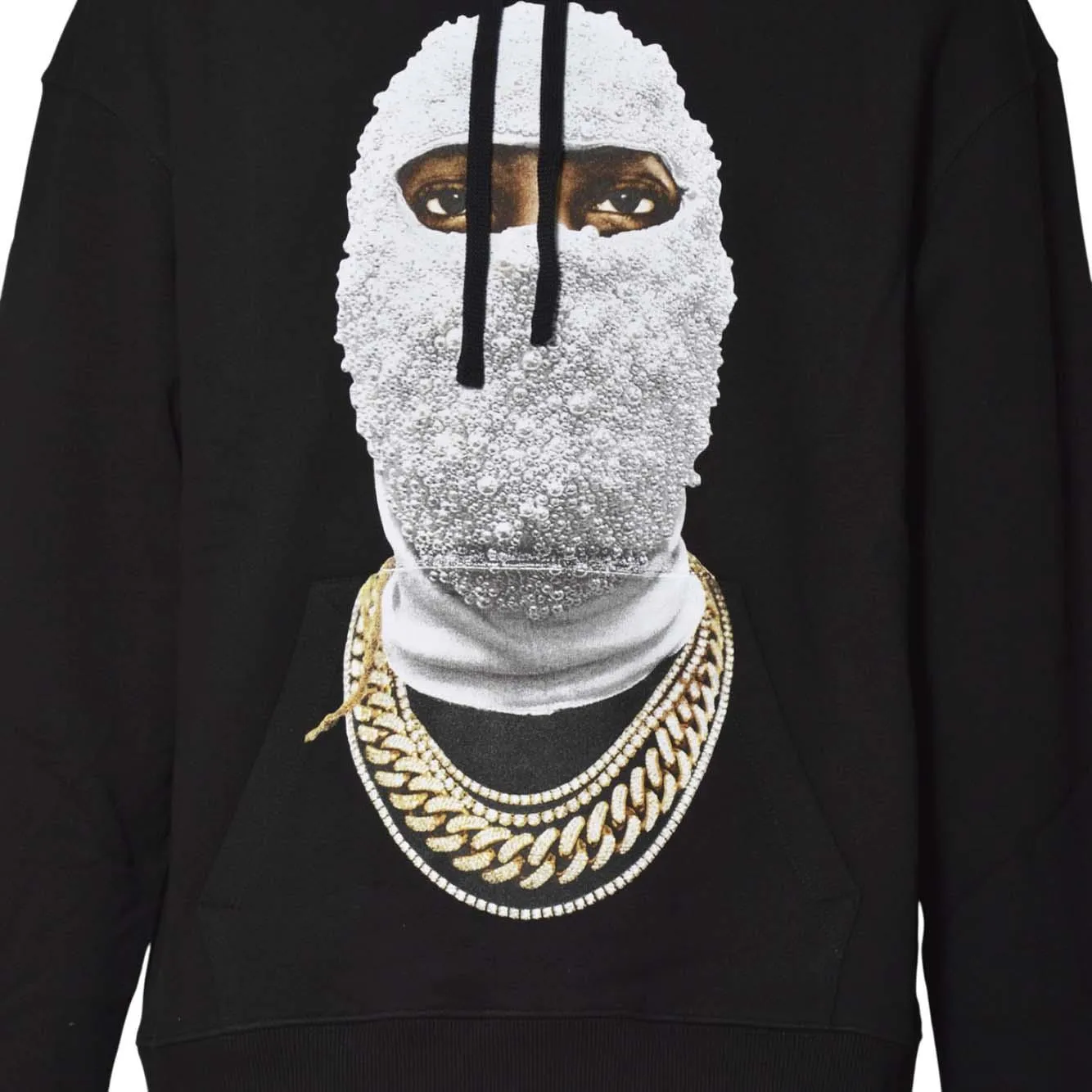 IH NOM UH NIT Mask NUW25258 felpa nera cappuccio S