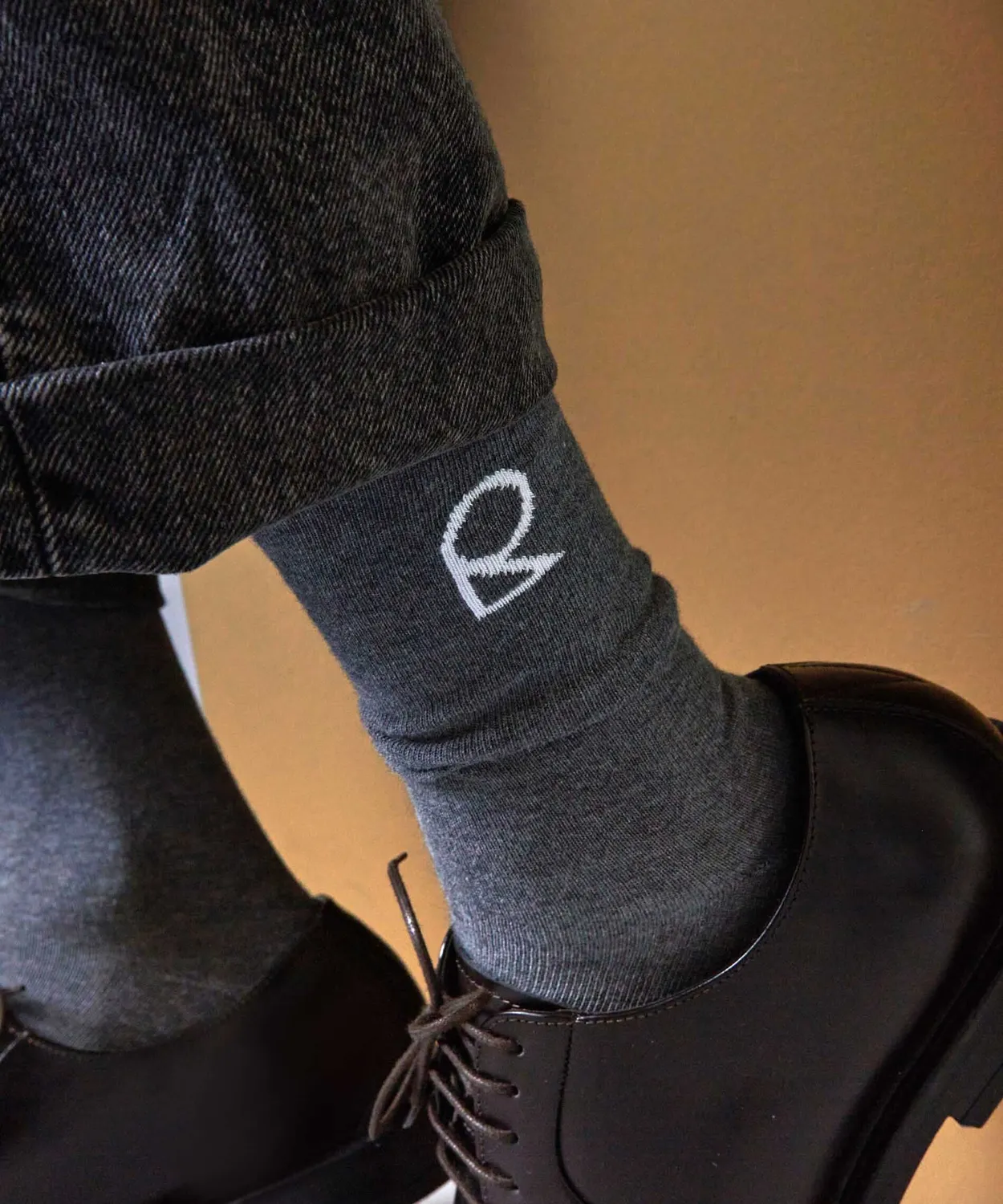 Rodier Calzini unisex cotone grigio scuro monogramma