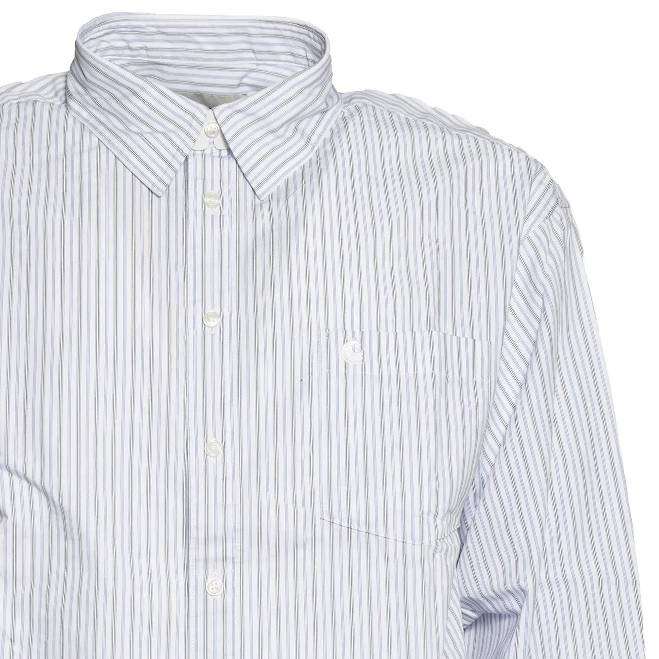 Carhartt WIP I036796 Keene camicia bianco azzurro