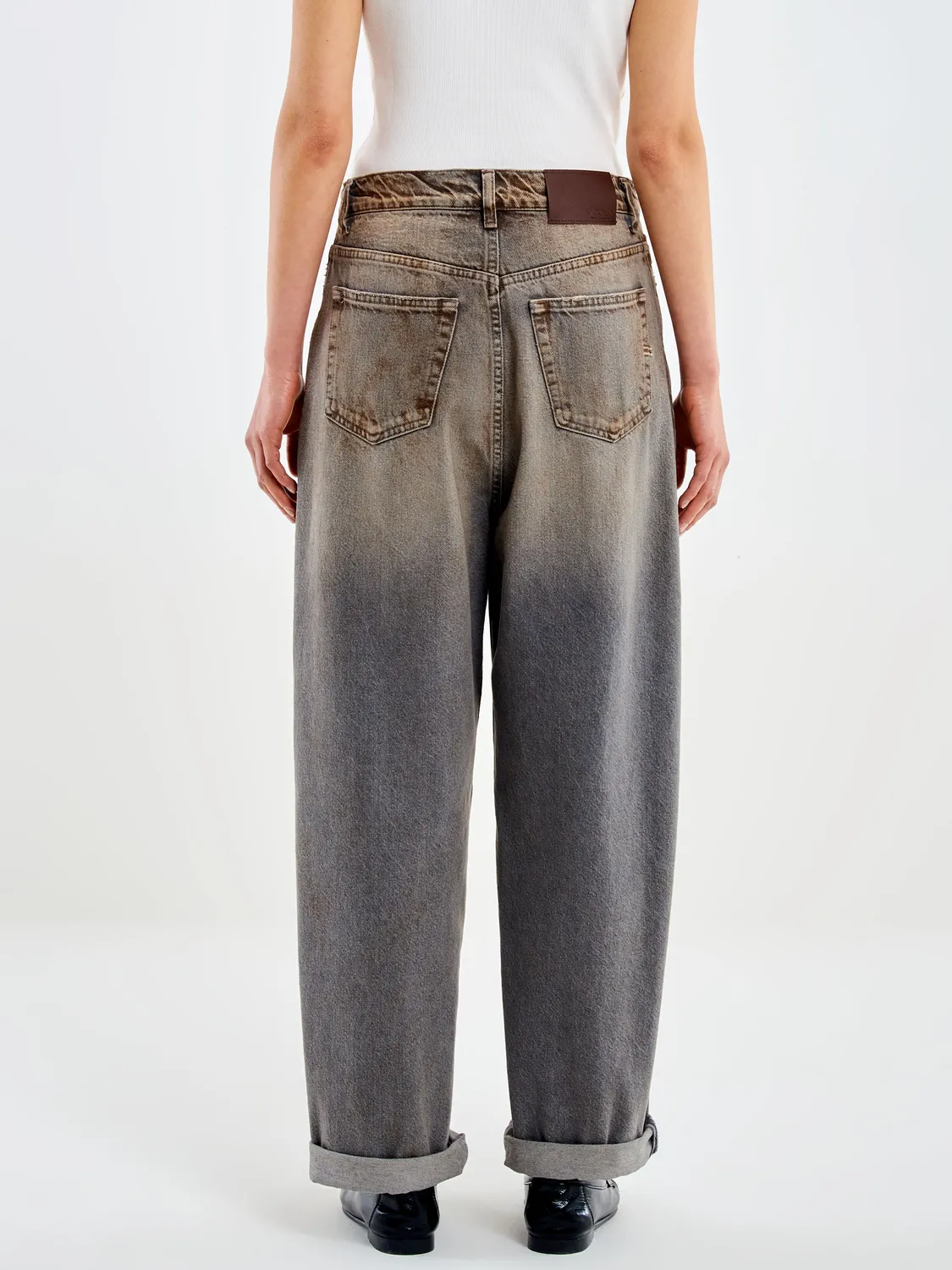 Vicolo Jeans Laila relaxed grigio ruggine sporco 100% cotone